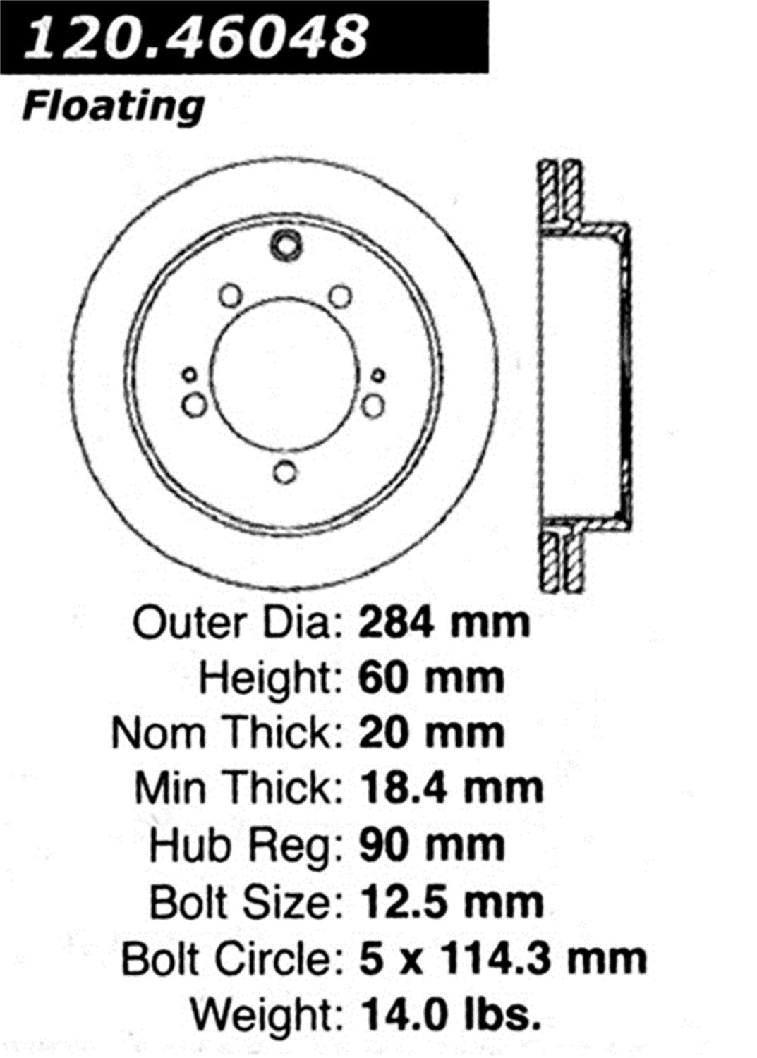 Sport Drilled/Slotted Brake Rotor StopTech 127.46048L (Rear Left), 1 Pack