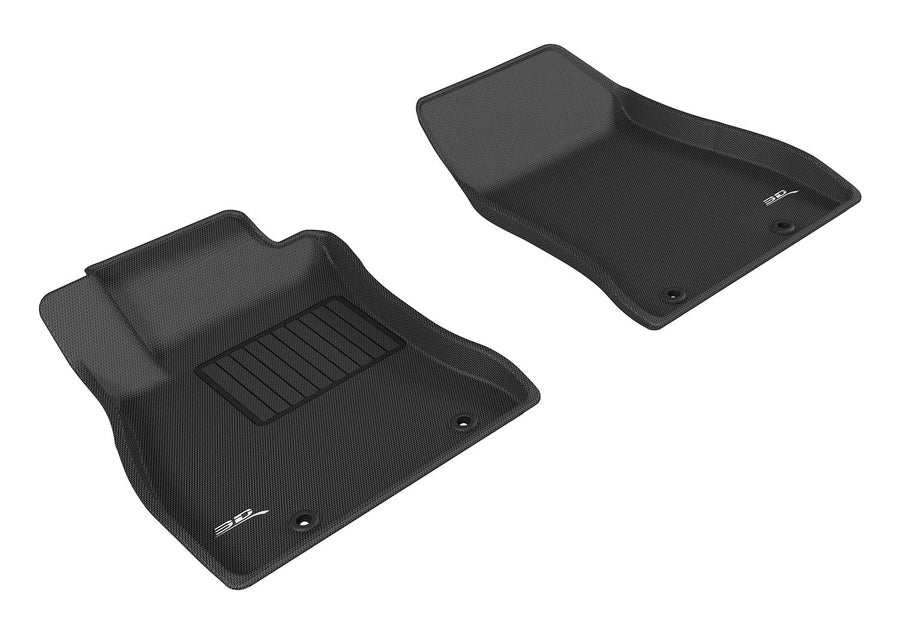 Kagu Floor Mat (Black) 3D MAXpider for 2013-2019 Nissan SENTRA - 1ST Row