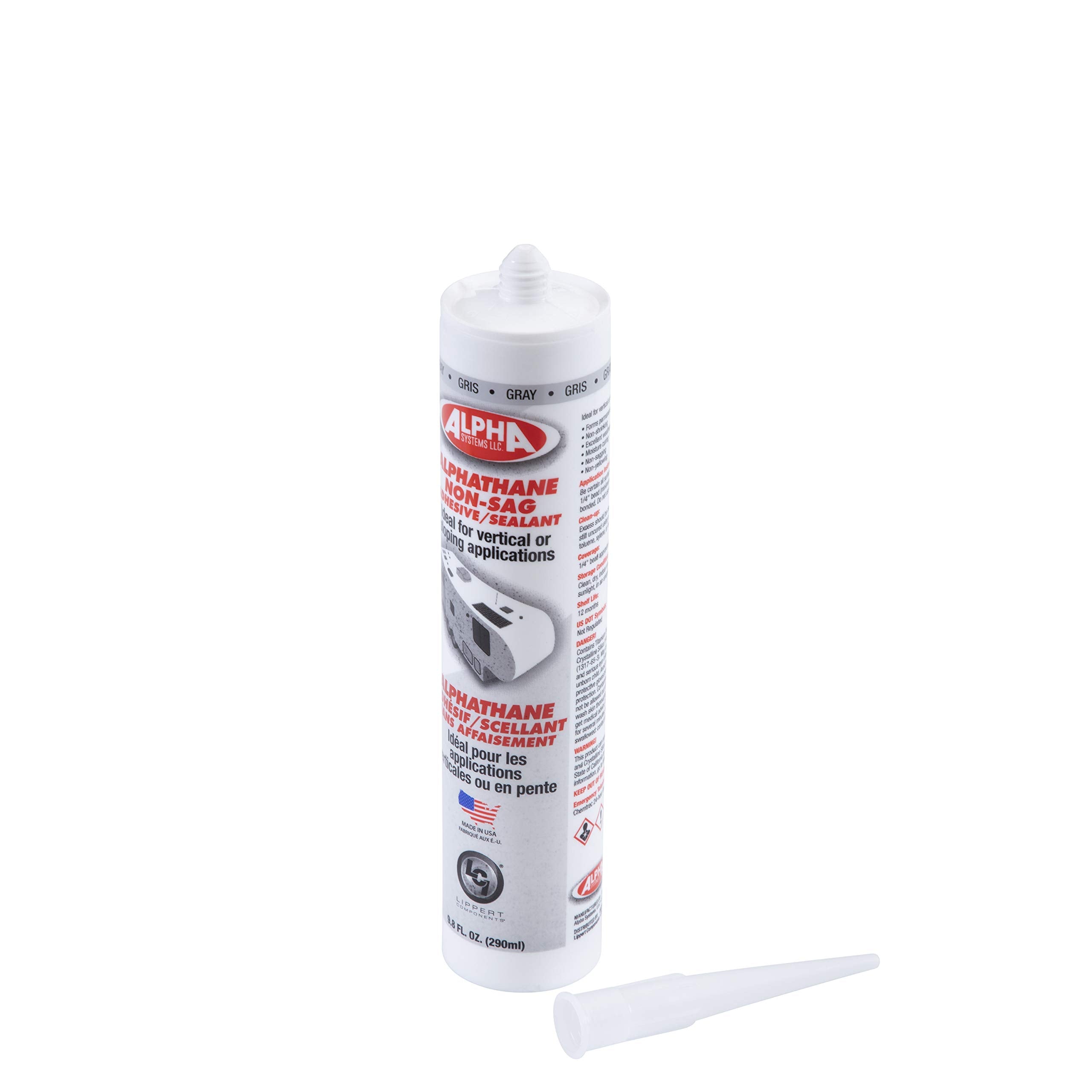 Non-Sag Sealant 5160 ALPHATHANE for 5th Wheel RVs, Travel Trailers and Motorhomes