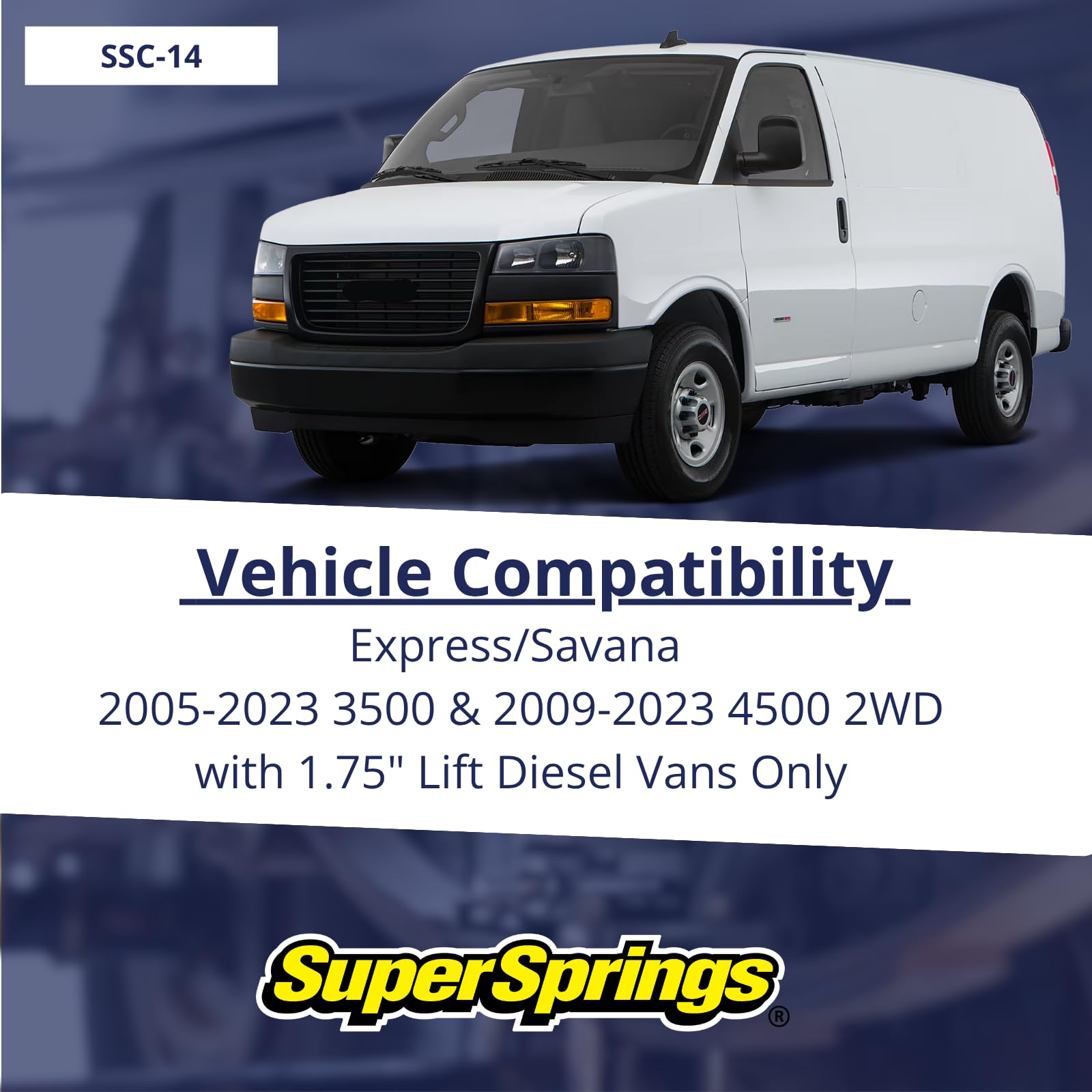 SuperSprings SSC-14 | For Chevrolet Express 3500|4500, GMC Savana 3500|4500 SuperCoils, black