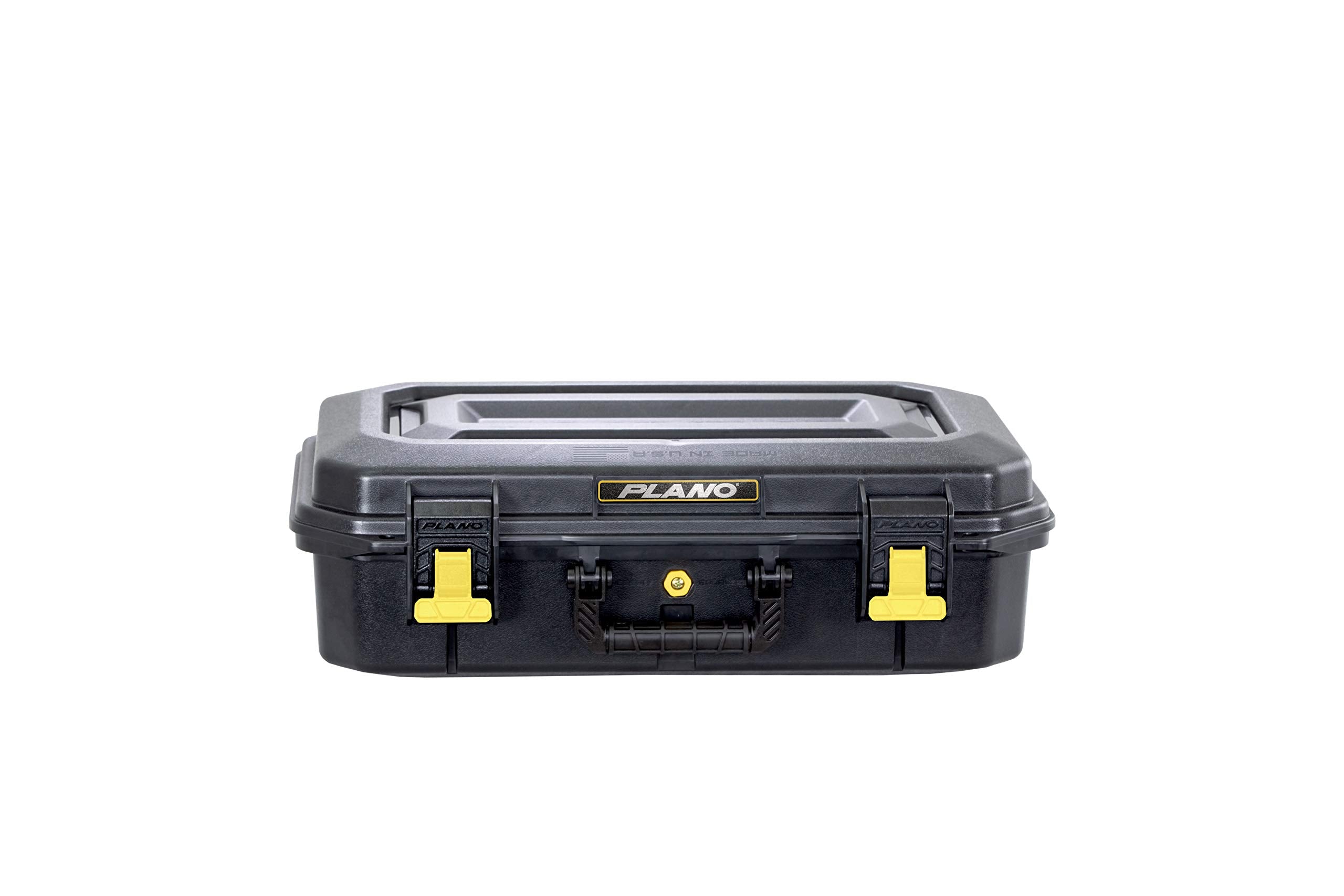 Plano Four All-Weather Pistol Case Watertight & Dust-Proof Gun Case for Two Pistols; High Density Pluck Foam, Black; Continuous Dri-Loc Seal