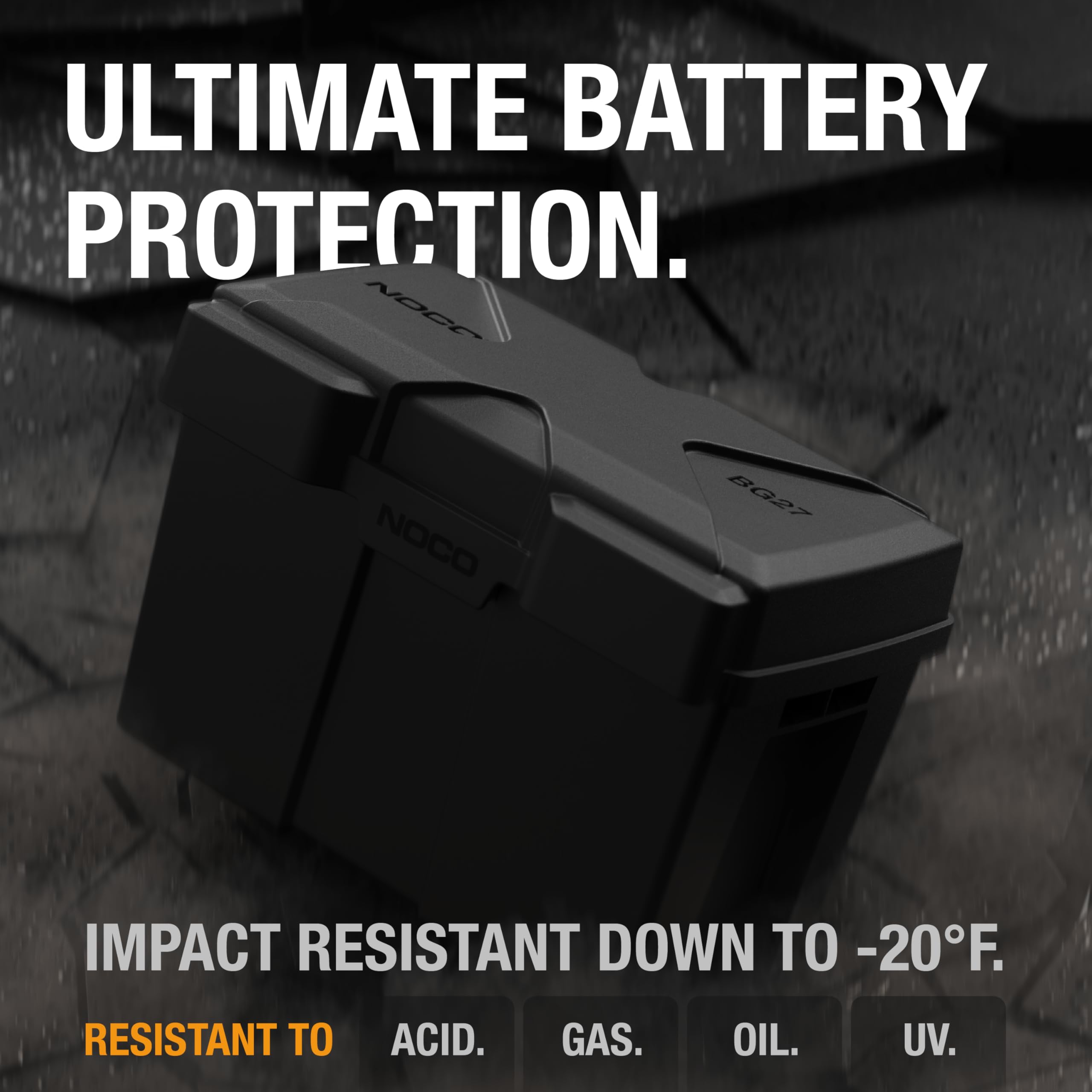 BG27 NOCO Snap-Top Battery Box, Group 27 12V Battery Box for Marine, Automotive, RV, Boat, Camper and Travel Trailer Batteries