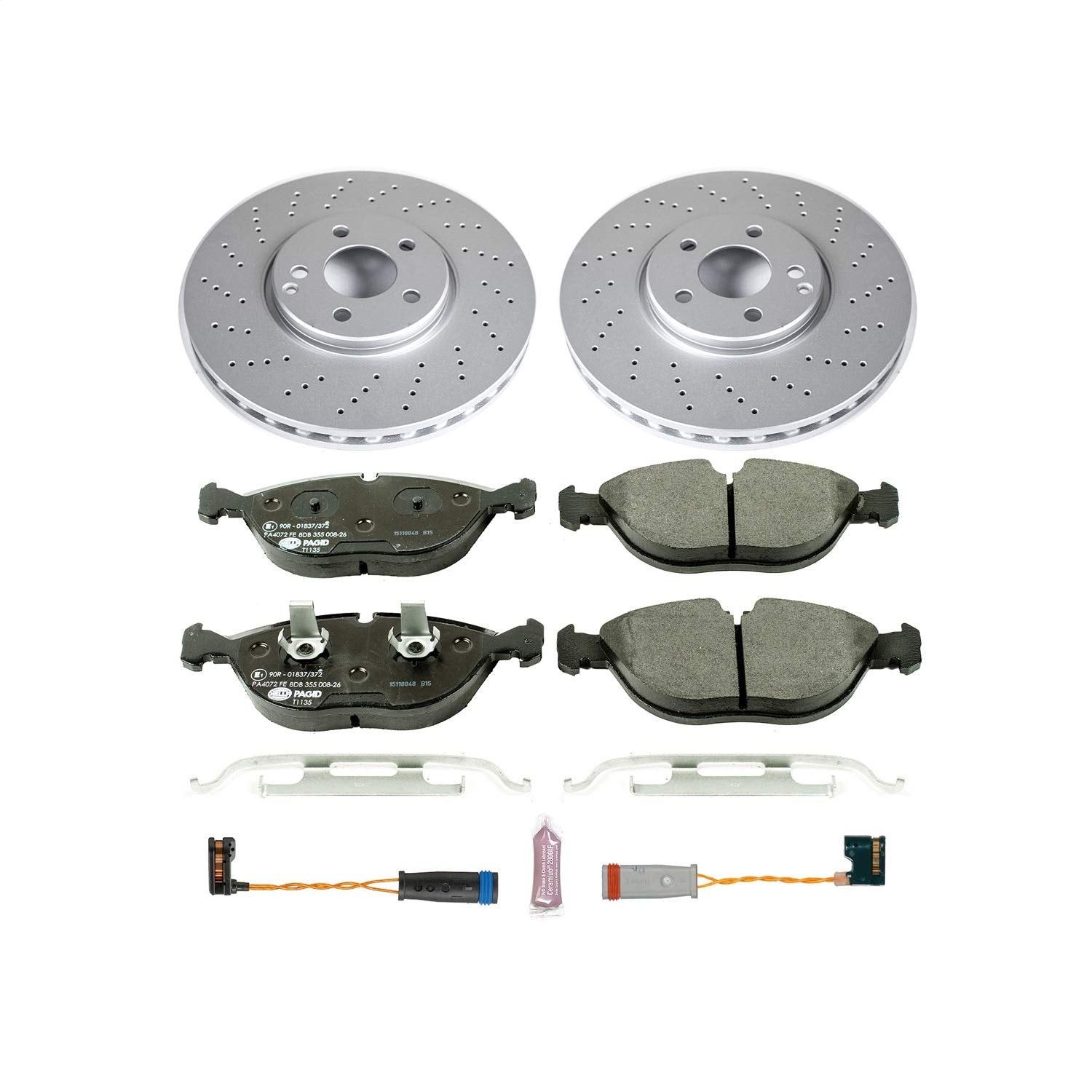Euro-Stop Power Stop ESK5118 Brake Kit and 3 Front Sensor Wires
