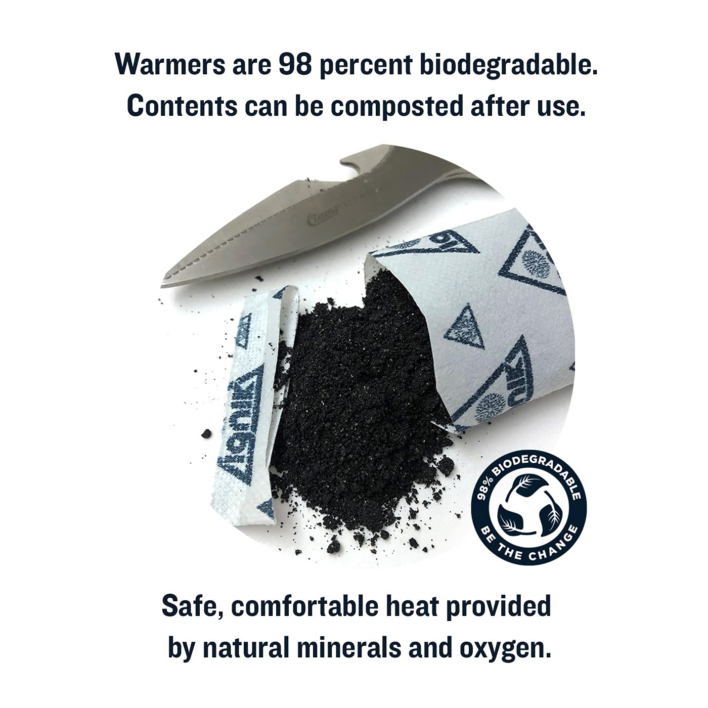8-Hour Ignik Compostable Toe Warmers with Resealable AirBarrier Pouch, 20 Pairs