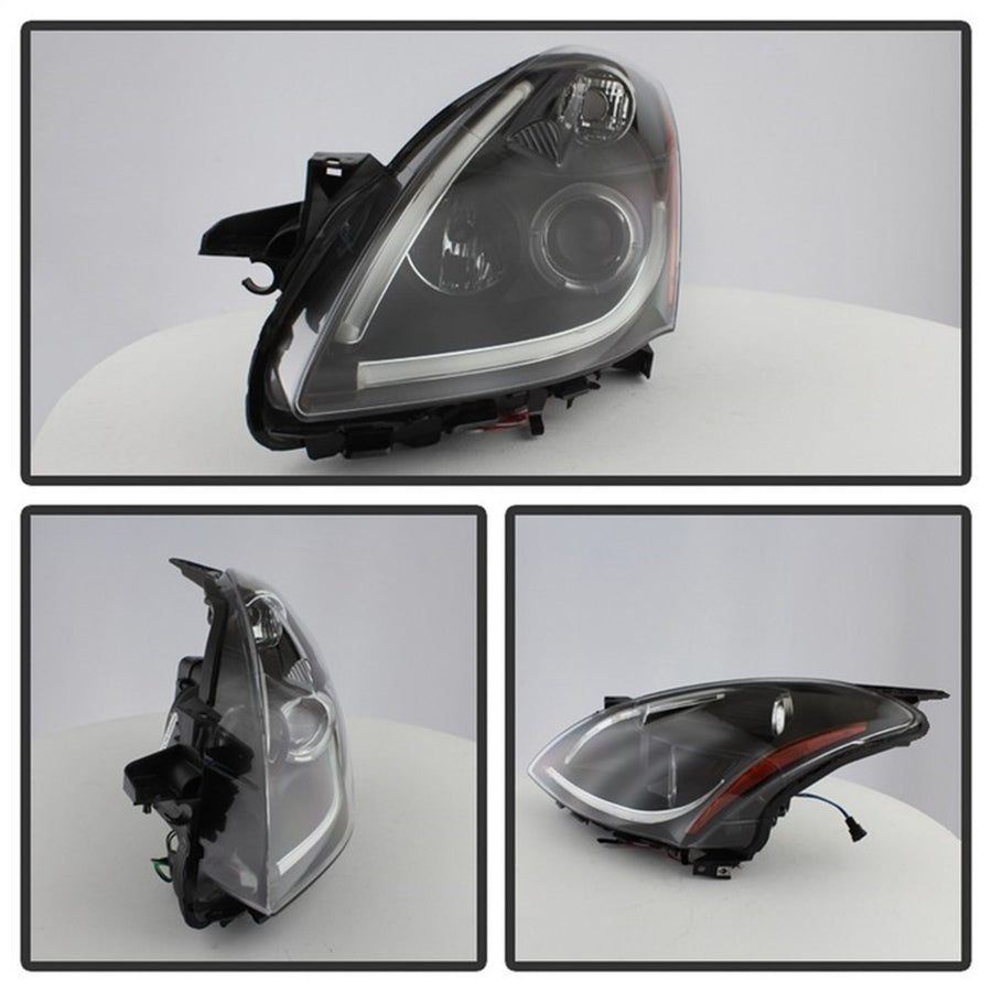 Nissan Altima 4Dr 2010-2012 Spyder 5076830 Projector Headlights - Light Tube DRL - High H1 (Included) - Low H1 (Included) LED Halo - Black