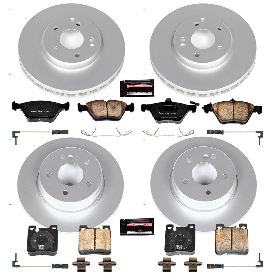 Power Stop Z23 Evolution Geomet Coated Brake Kit Front and Rear For Mercedes-Benz E320 1998-2003 [Model Specific]