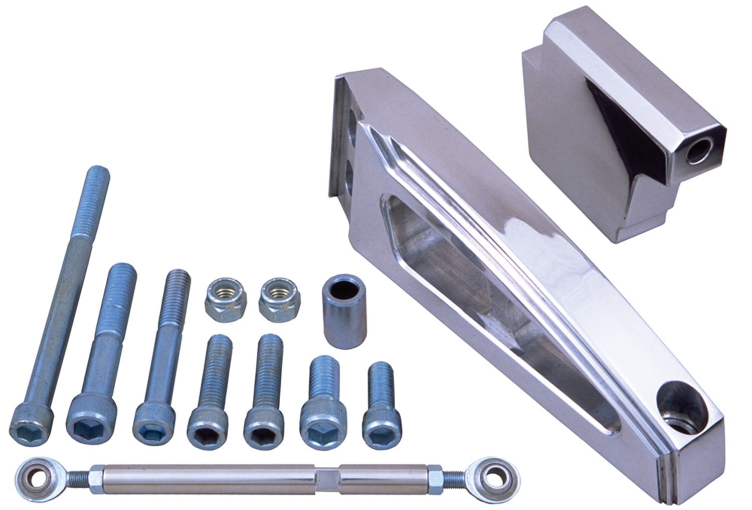 A/C Bracket, Trans-Dapt (7881) Polished Aluminum