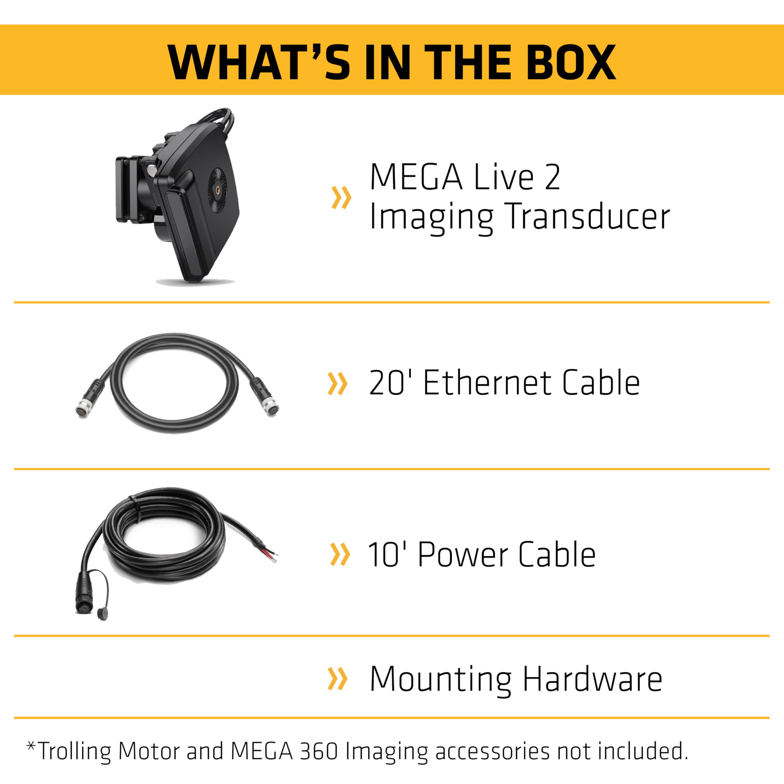 Humminbird 2 MEGA Live Forward-Facing Sonar Transducer for XPLORE, APEX, and SOLIX G3 Fish Finders