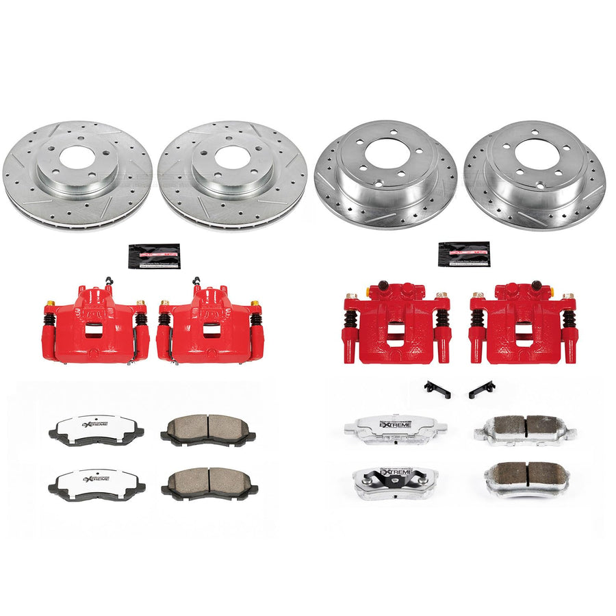 Power Stop Z26 KC2840B-26 Front & Rear Street Warrior Brake Kit Dodge