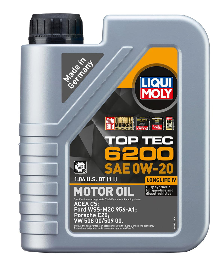 Top Tec LIQUI MOLY 6200 SAE 0W-20 | 1 L | Fully synthetic engine oil | SKU: 20236