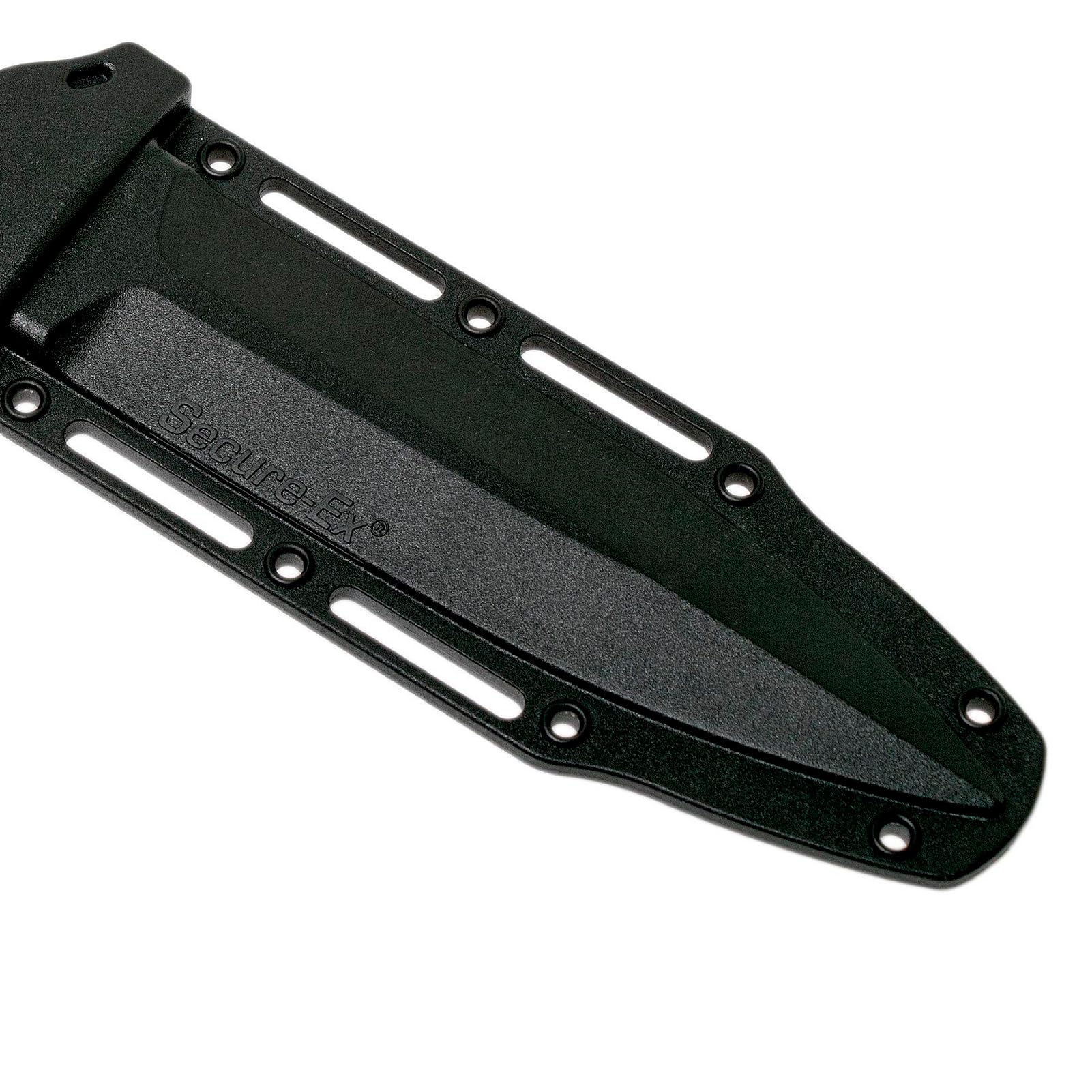Cold Steel Boot Drop Forged 5" 52100 High-Carbon Steel Spear Point Fixed Blade EDC Concealed Carry Tactical Outdoor Hunting Knife, 4" Ergonomic Handle, Resistant Secure-Ex Sheath