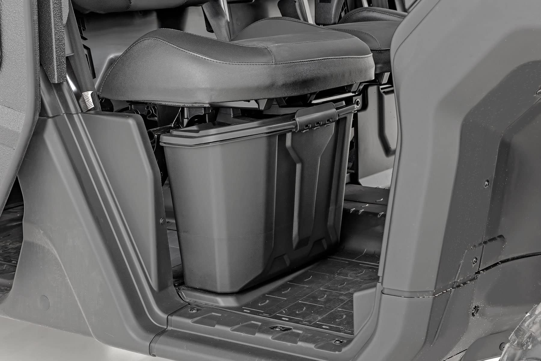 Rough Country Under Seat Storage Box for Can-Am Defender HD5 / HD8 / HD9 / HD10 (2016–2025) - Drop-In Passenger Seat Organizer, Water-Resistant, 3.7-Gallon Storage Capacity