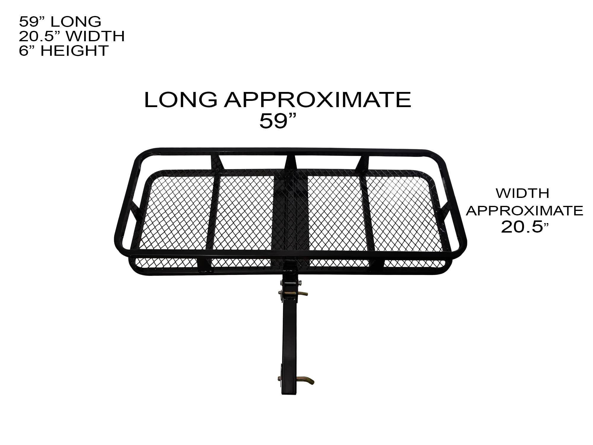 59-Inch ARMORDILLO Foldable Universal Mesh Rear Hitch Cargo Basket Fits 2" Receiver Tube