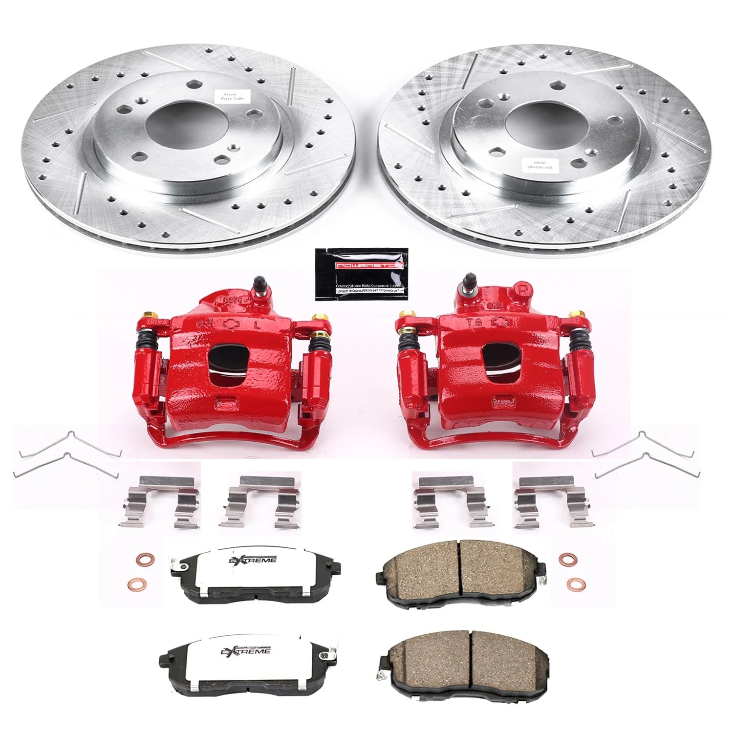 Power Stop Z26 KC3137A-26 Front Street Warrior Brake Kit Nissan For Nissan Maxima 1999 [Model Specific]