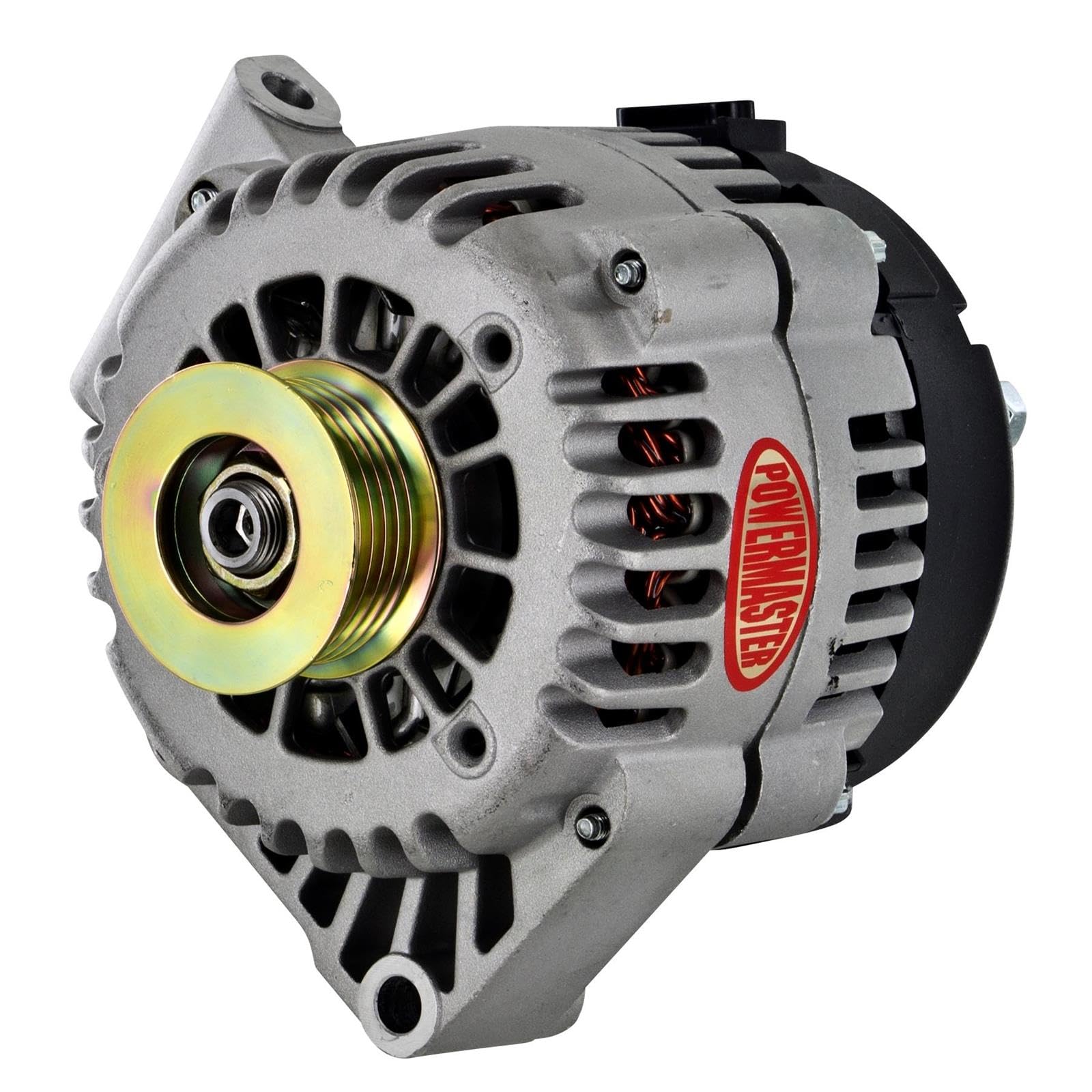 Alternator Powermaster 48287 Natural (AD230 165A 6 Groove Pulley Side Mating OE Hookup PLFS)