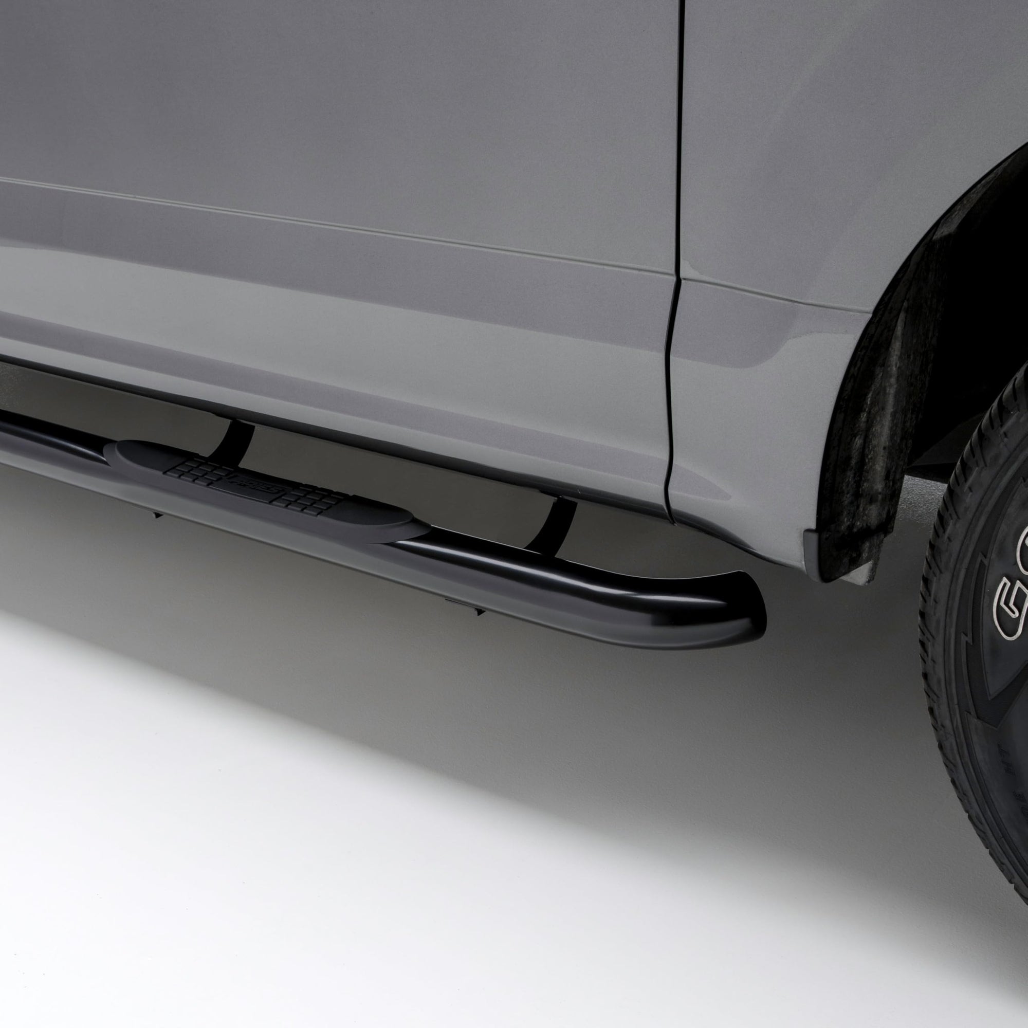 3-Inch Round Black Steel ARIES Nerf Bars, No-Drill, Fits Select Ford Bronco, Large