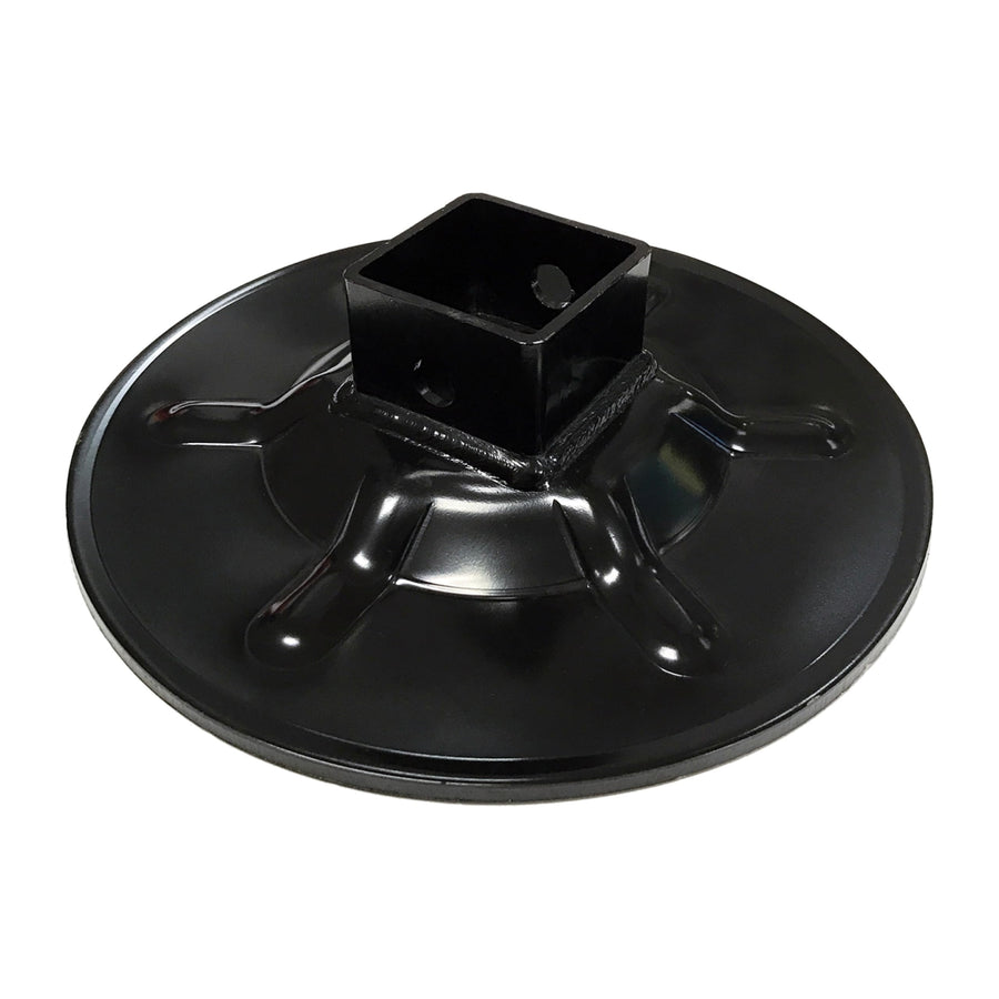 Hall Effect Lippert Ground Control 3.0 Rear Jack Footpad, 9" Diameter, Fits 2" I.D. Tube, Strong Black Powder-Coated Steel Construction, Easy Installation - 362486