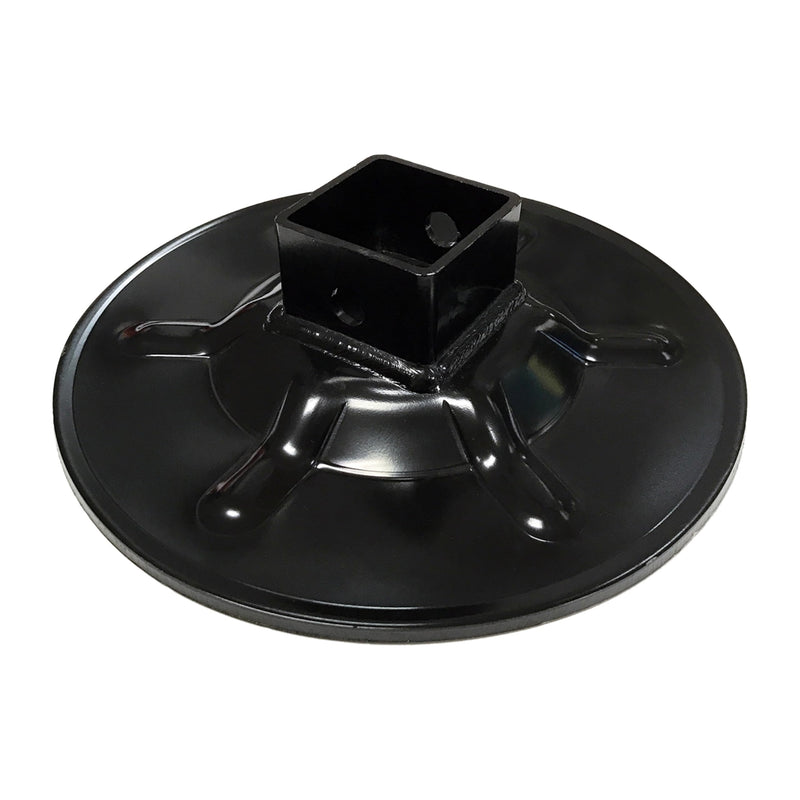 Hall Effect Lippert Ground Control 3.0 Rear Jack Footpad, 9" Diameter, Fits 2" I.D. Tube, Strong Black Powder-Coated Steel Construction, Easy Installation - 362486