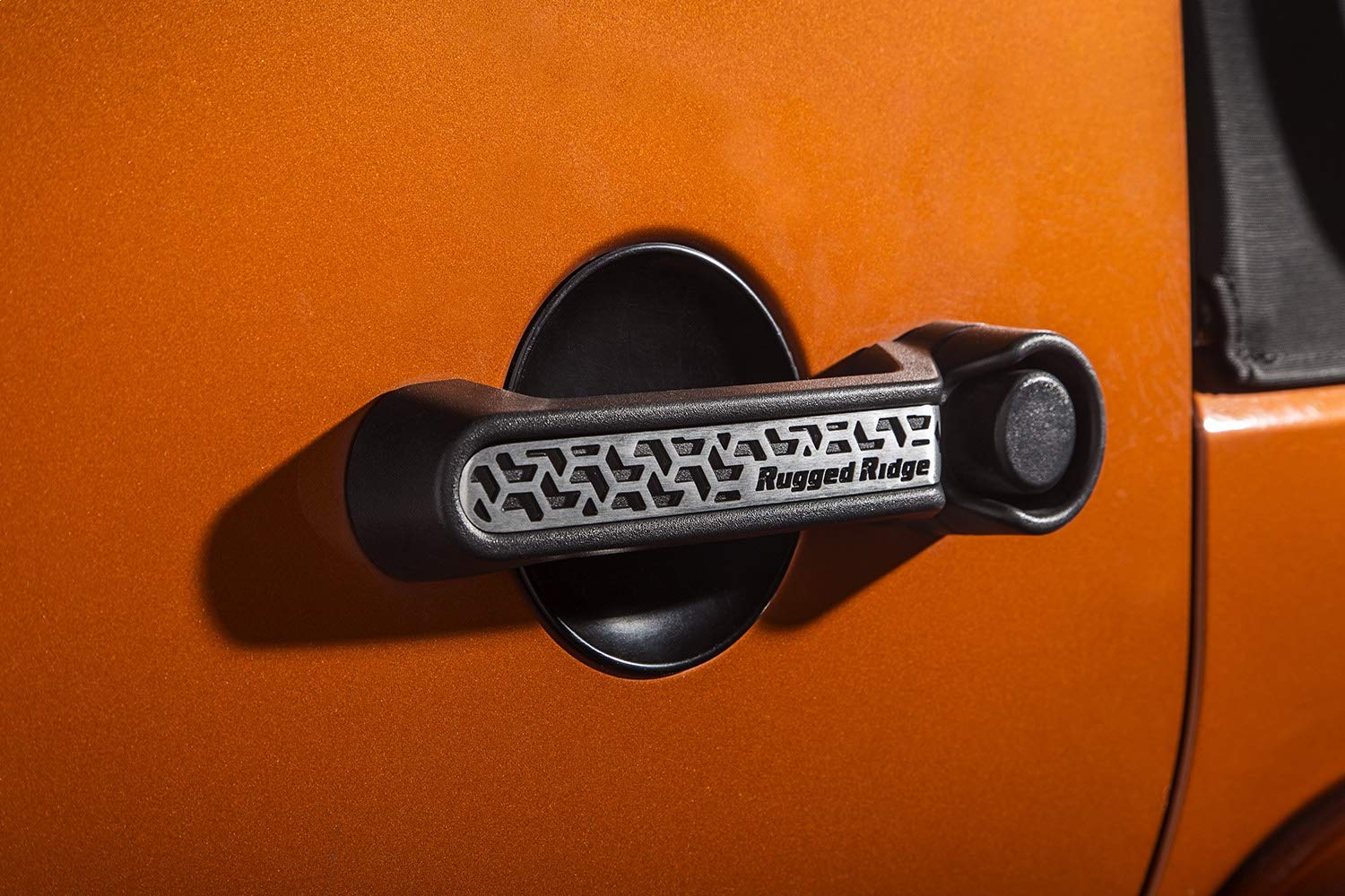 Elite Rugged Ridge Door Handle Inserts, Contrast Tread | 13311.52 | Fits 2007-2018 Jeep Wrangler JK 2-Door