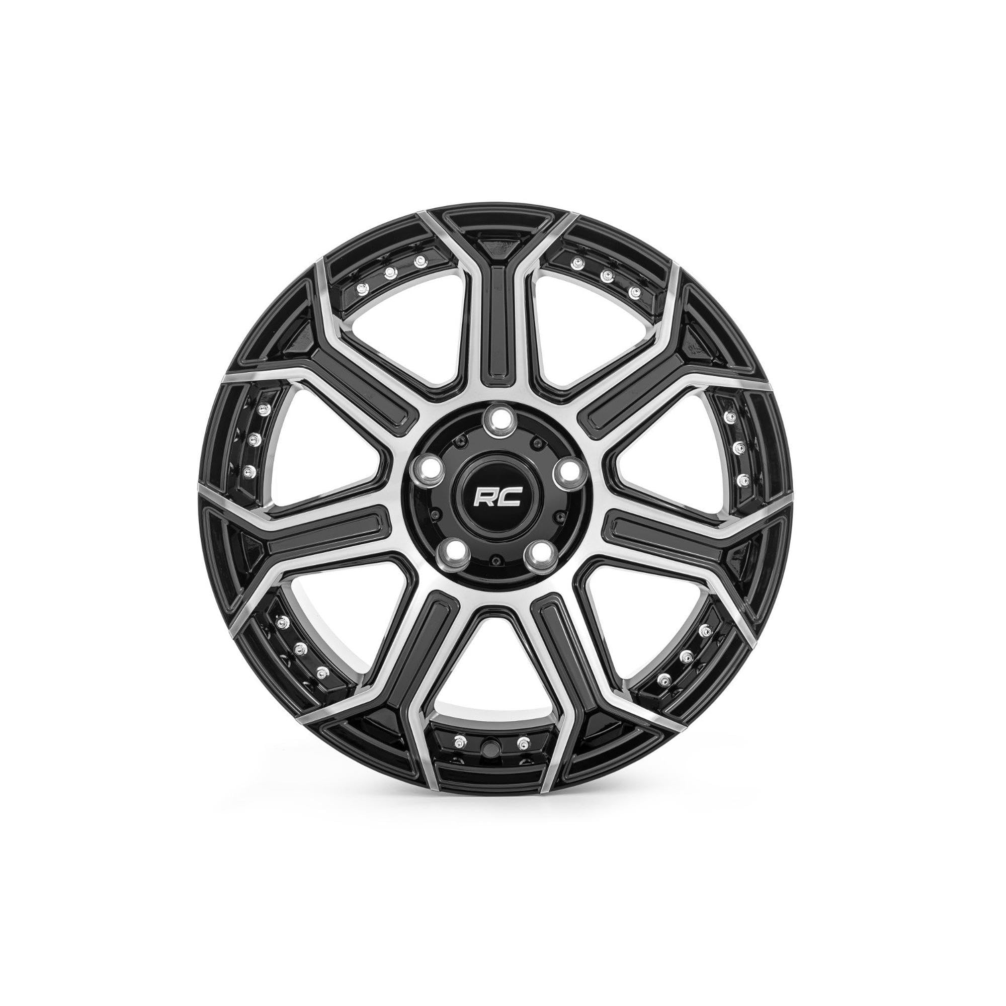 Rough Country Wheel 89 Series | One-Piece Machined 17x9 | 5x4.5 | -12mm Black Gun Metal Painted (17 x 9. inches /5 x 4 inches, -12 mm Offset)