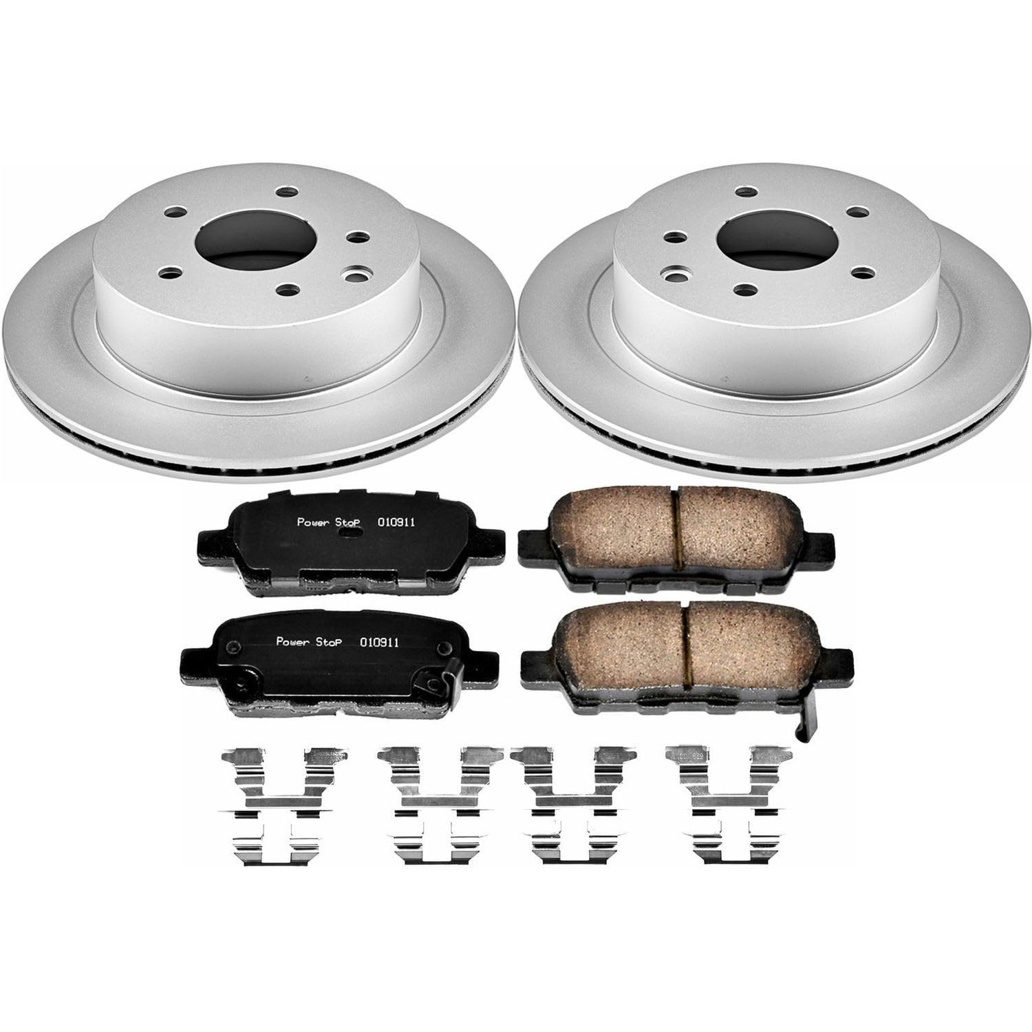 Power Stop CRK7881 Z17 Evolution Geomet Coated Brake Kit Rear For Nissan Juke 2014-2017, Nissan Rogue 2008-2013, Nissan Rogue Select 2014-2015 [Model Specific]