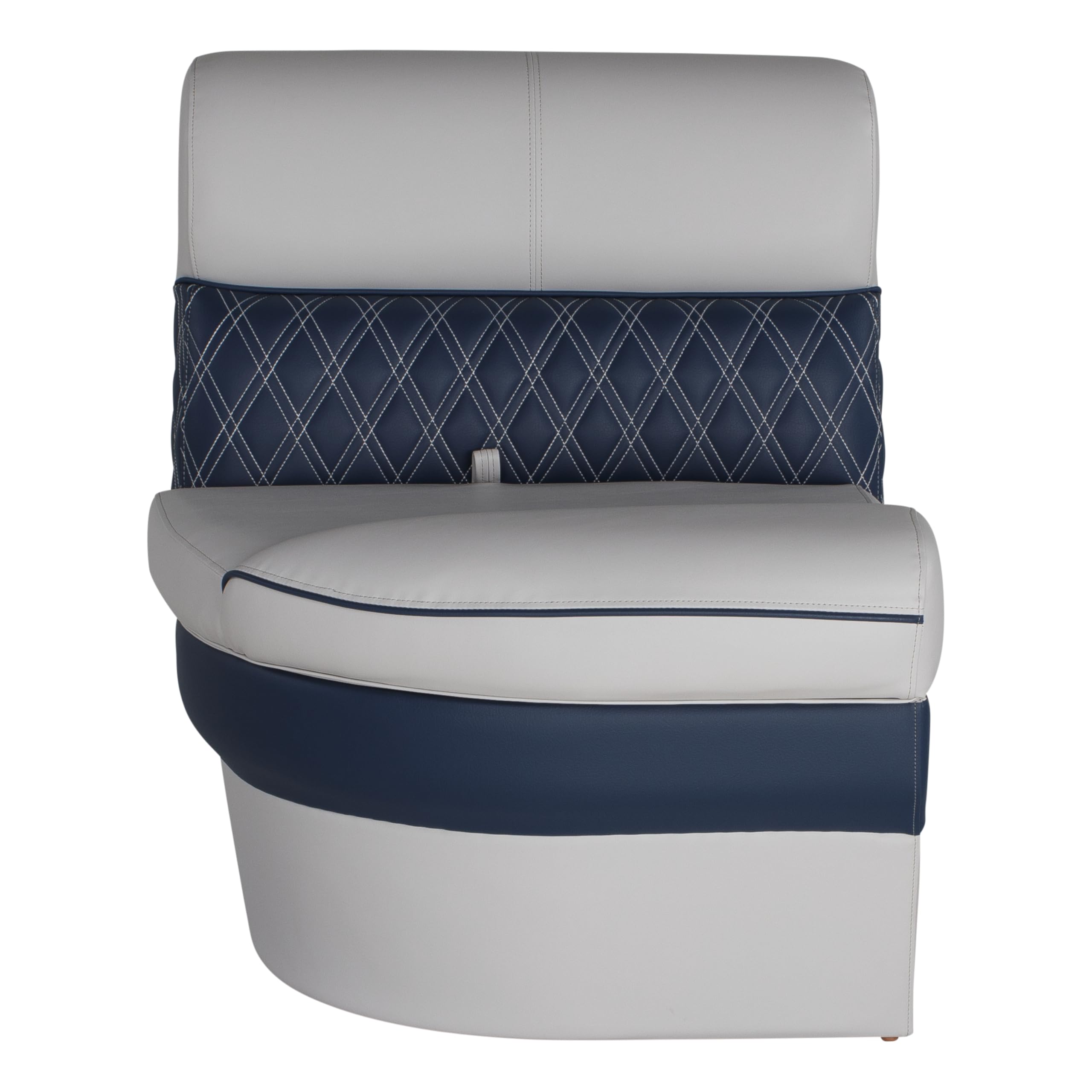 24" Radius Corner Pontoon Seat, Lippert Sunset Collection, Contoured Foam Cushioning, Durable Marine-Grade Vinyl, Built-In Dry Storage, Poly Frame, 24"L x 28"W x 30"H - 2024021176
