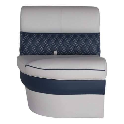 24" Radius Corner Pontoon Seat, Lippert Sunset Collection, Contoured Foam Cushioning, Durable Marine-Grade Vinyl, Built-In Dry Storage, Poly Frame, 24"L x 28"W x 30"H - 2024021176