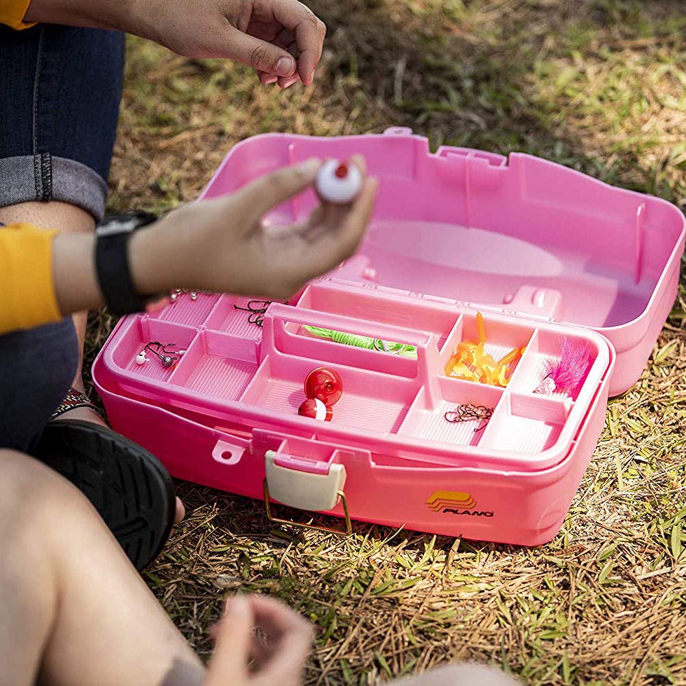Plano Tackle Box One Tray (Pink), Premium Tackle Storage, Multi, One Size (500089)
