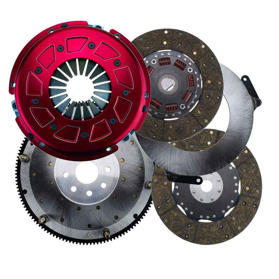 Pro Street Dual Disc Clutch System Ram 60-2340 Size 10.5 130 Tooth Count 18 Spline By 1 3/16 in. 0 Balance 8 Bolt Incl. Flywheel/Disc/Pressure Plate