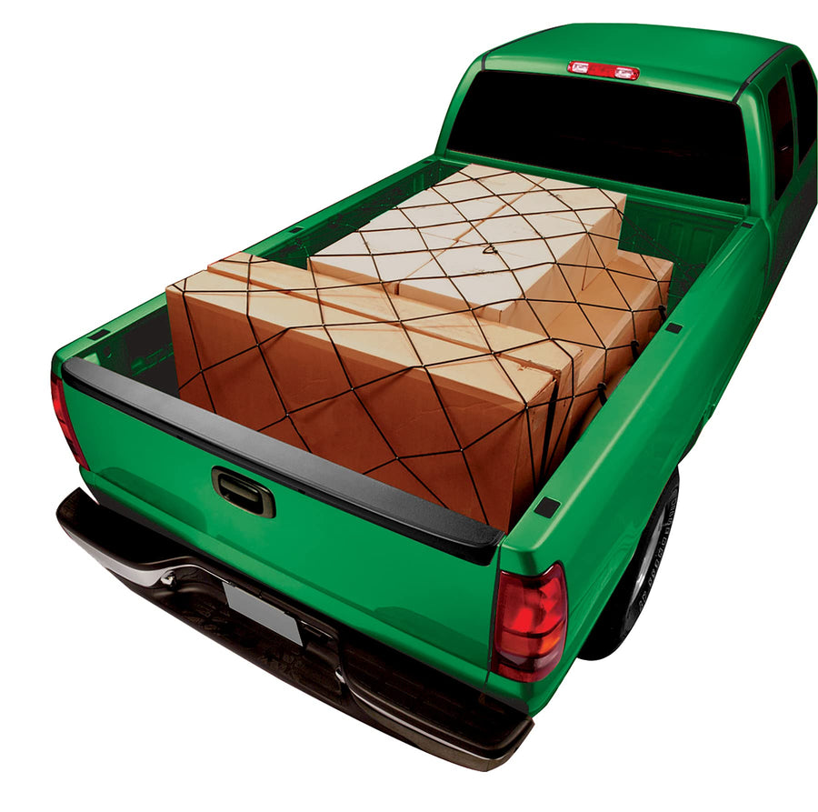 60-Inch X 78-Inch Performance Tool W1829 Cargo Net - Heavy Duty Truck Bed Bungee Net with 12 Steel Hooks for Securing and Stabilizing Loads