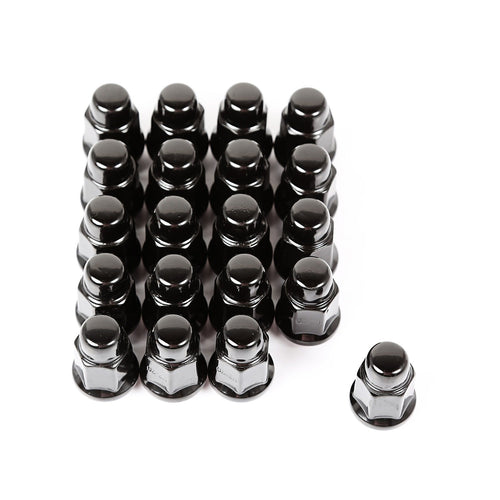 Wheel Lug Nut, Rugged Ridge Set of 20, 1/2-20, Black | 16715.23
