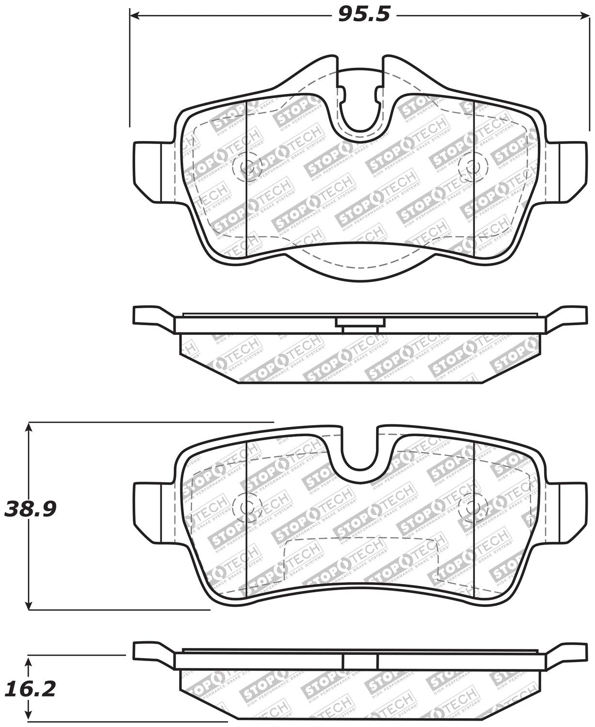 Brake Pads StopTech 305.13090 Street Select with Hardware