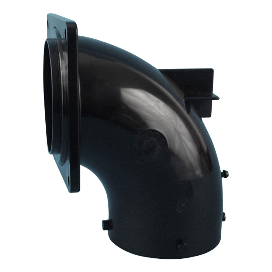 Valterra T1035 90° Ell Flanged Valve Fitting - 3" Bayonet x 3" Rotating Flange, Black