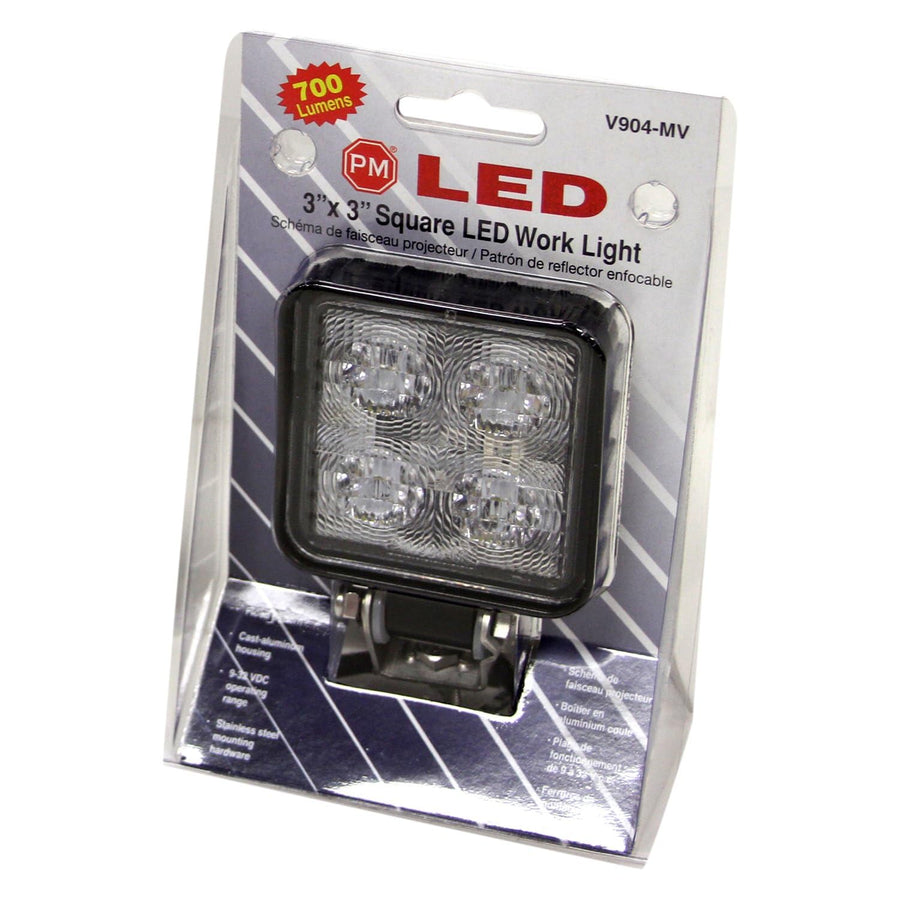 Led Work Light Peterson V904-MV, Square, Pedestal-Mount, 700 Lumen, 3"X3", Mv
