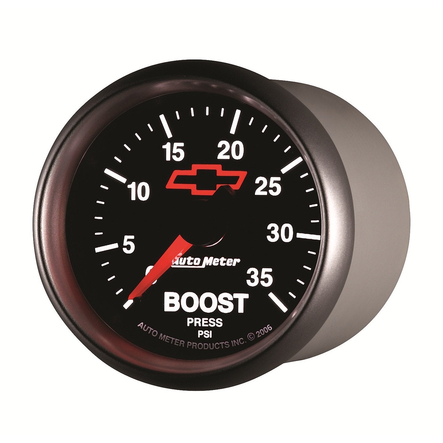 Auto Meter 3604-00406 2-1/16" GM Performance Parts Red 0-35 PSI Mechanical Boost Gauge
