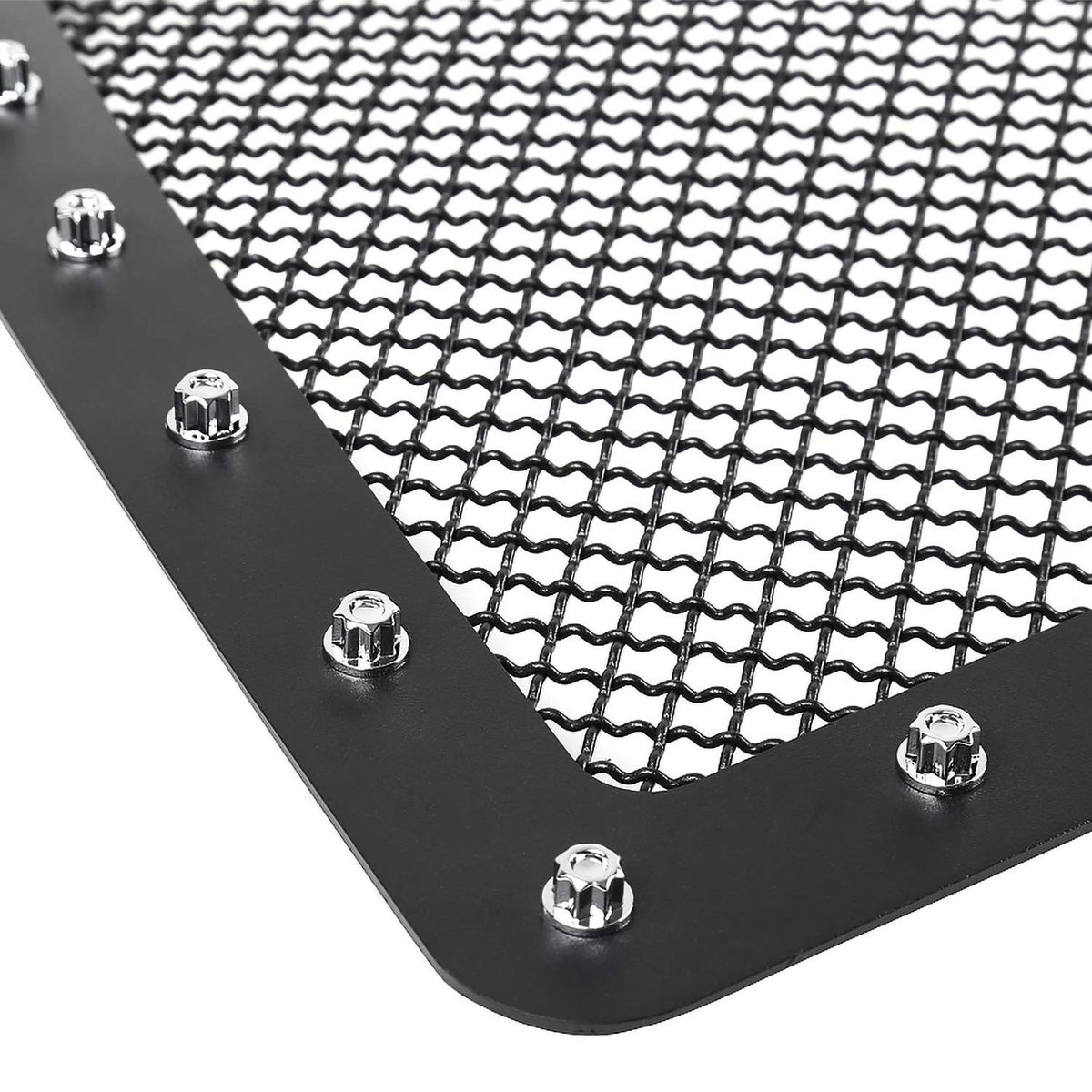 Rivet Style Black Studded S/S Mesh Hood Grille Insert Spec-D Tuning Compatible with Dodge Ram 2500 3500 2013-2018