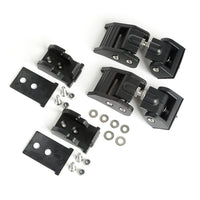 Hood Catch Kit Rugged Ridge for Jeep Wrangler/Gladiator | Aluminum, Black | 11210.21 | Fits 2018-2025 Jeep Wrangler JL; 2020-2025 Jeep Gladiator JT