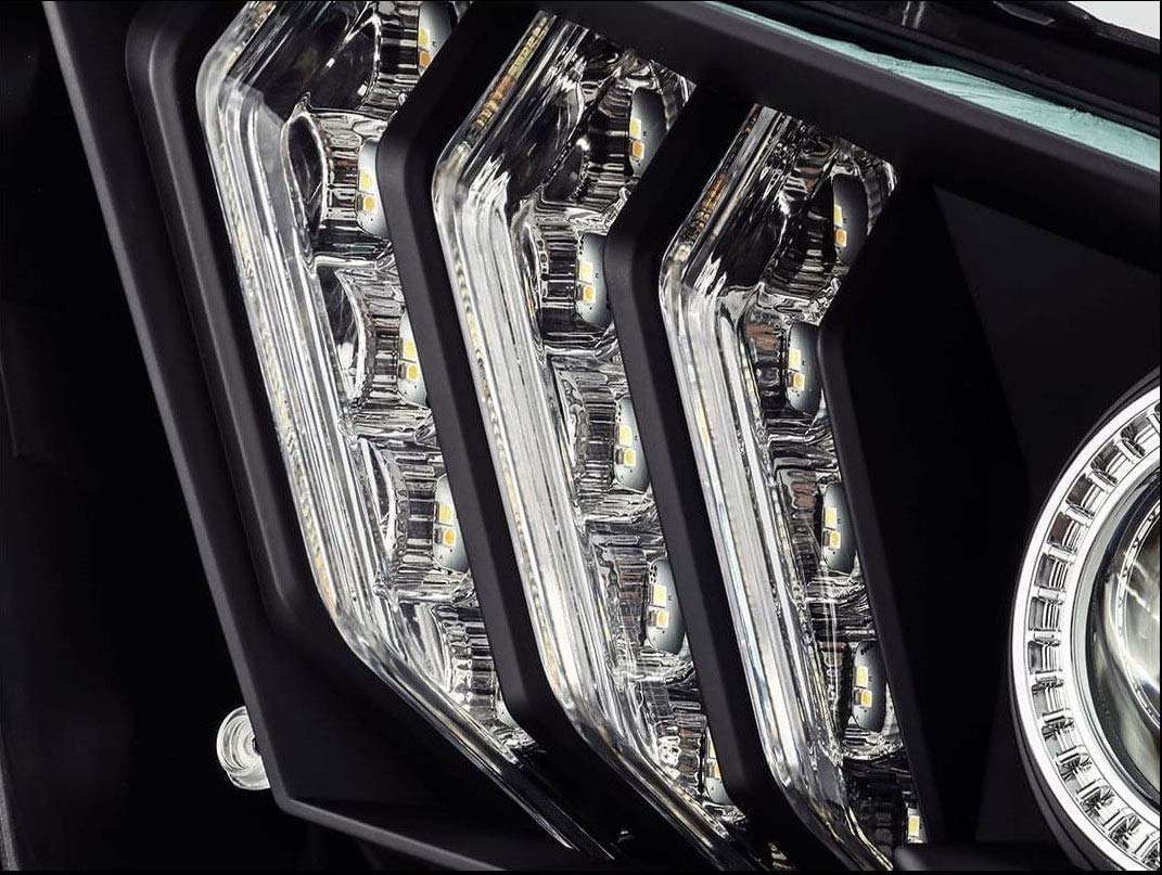 880115 AlphaRex USA LUXX Series LED Projector Headlights fits Ford Mustang