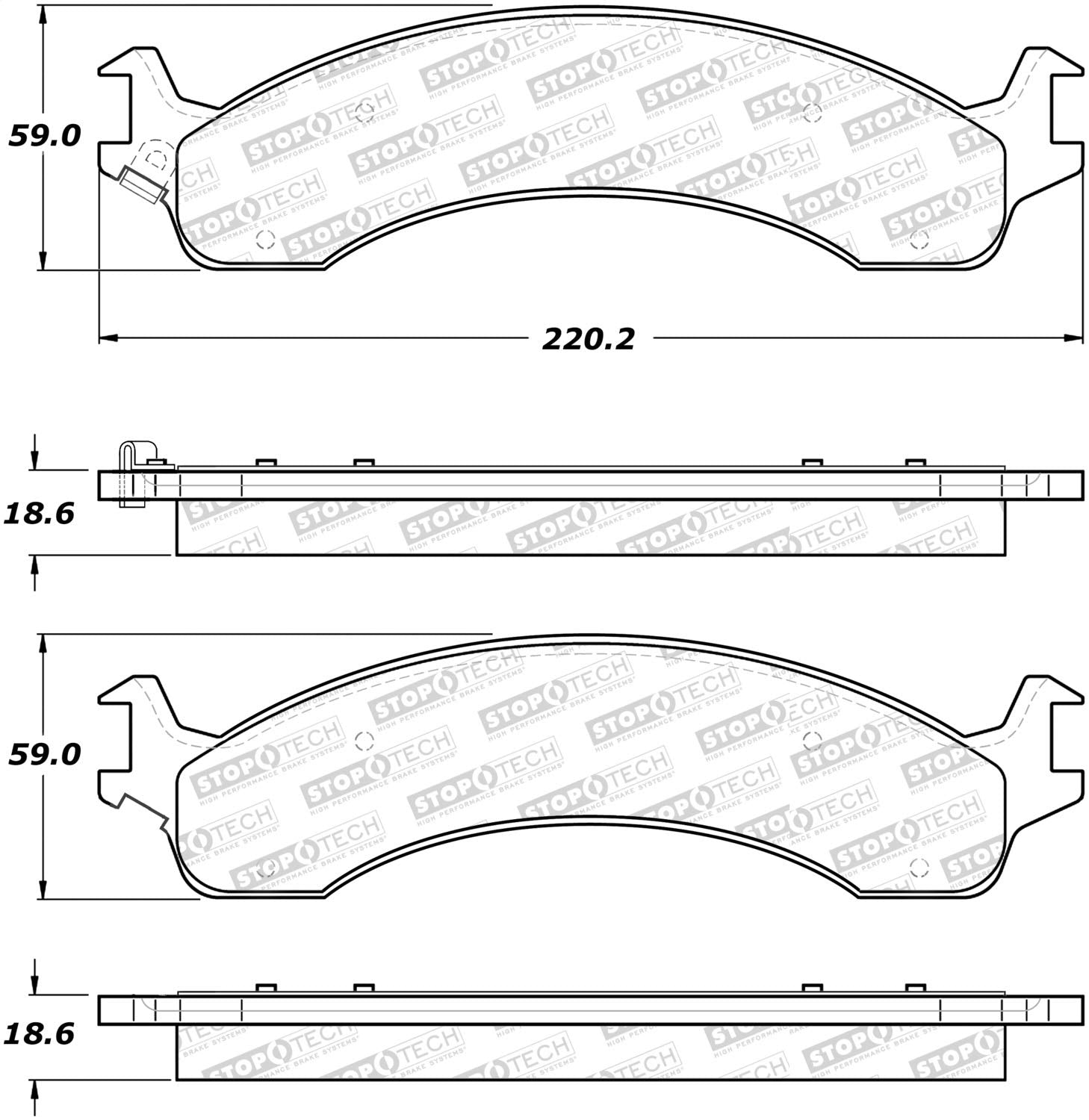 Street Select StopTech Brake Pads 305.08210