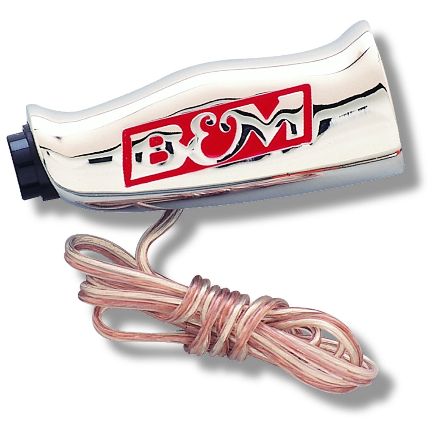 Chrome Aluminum B&M 80659 T-Handle Shifter Grip with Button and SAE Thread Inserts