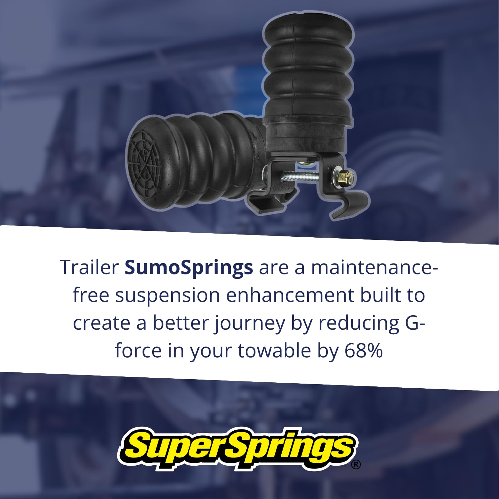 SuperSprings Pair of Left and Right TSS-106-47 Trailer SumoSprings | GAWR of 3,000-5,000 lbs | Reduces G-Force in Trailer by 68% | Removes Sway, Hop and Body Roll