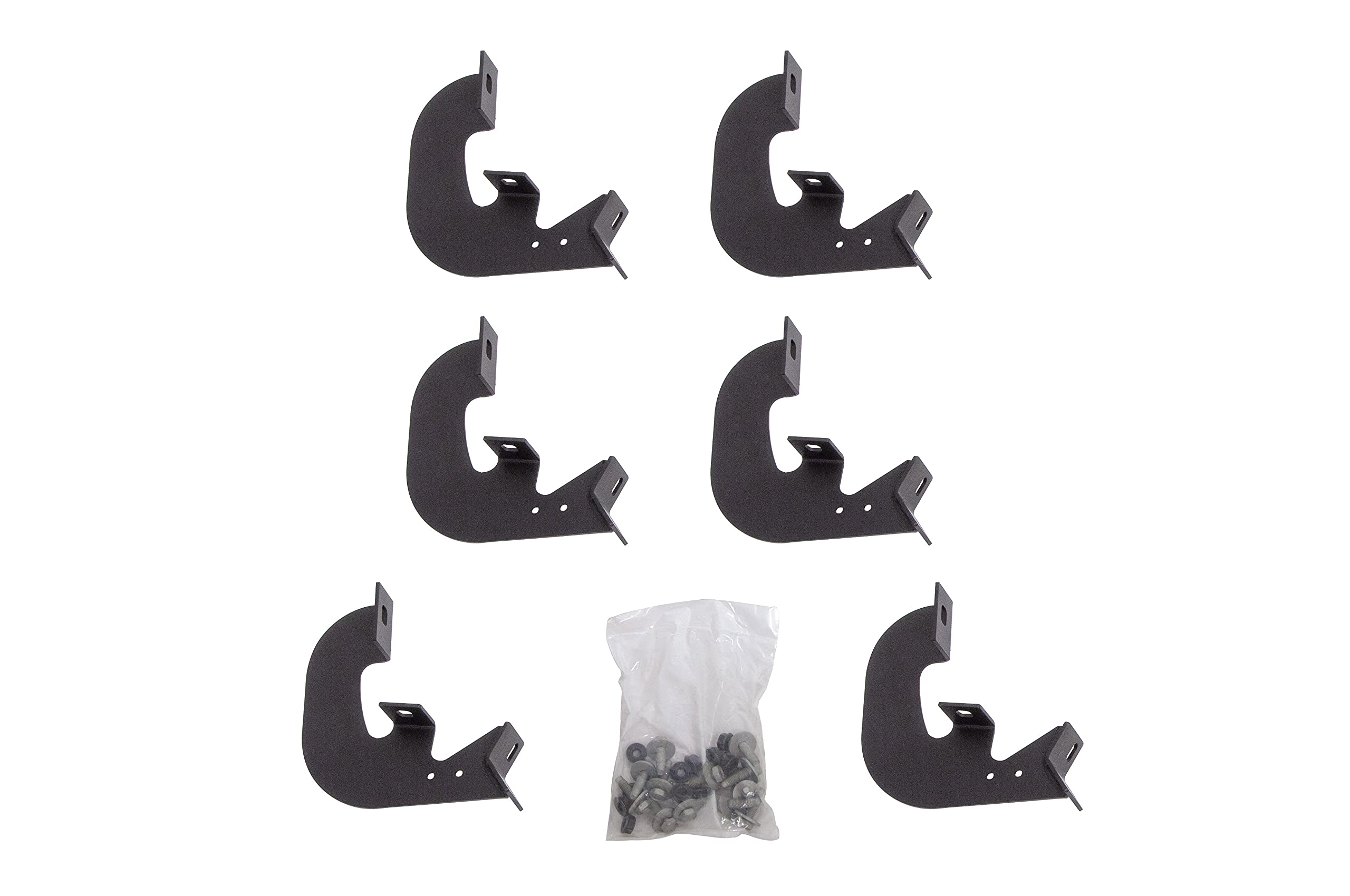 Hex Side Step Bracket Kit DEE ZEE DZ 66340, Black