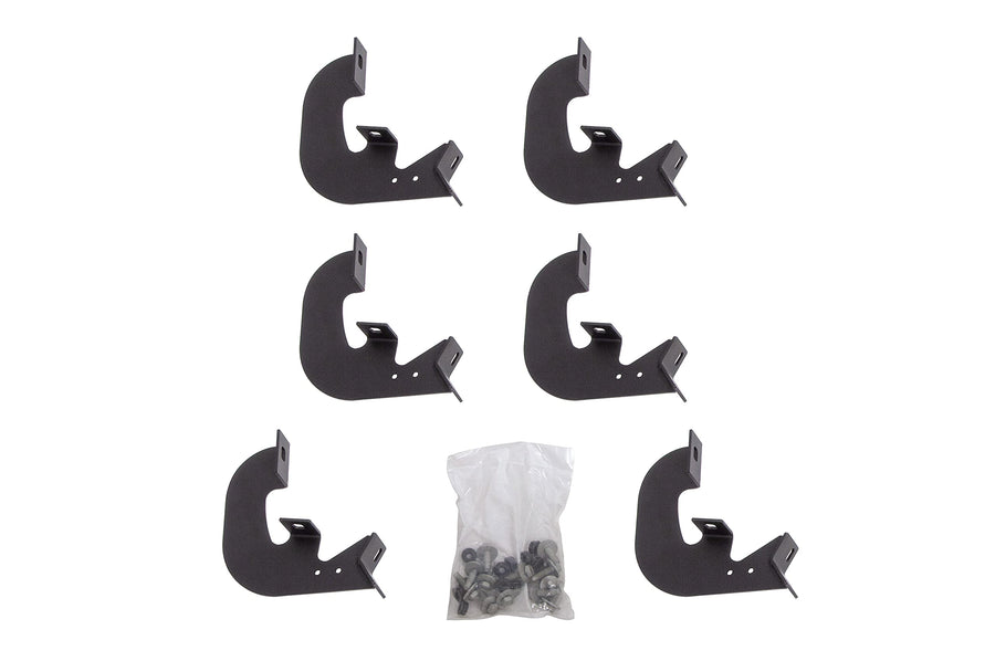 Hex Side Step Bracket Kit DEE ZEE DZ 66340, Black