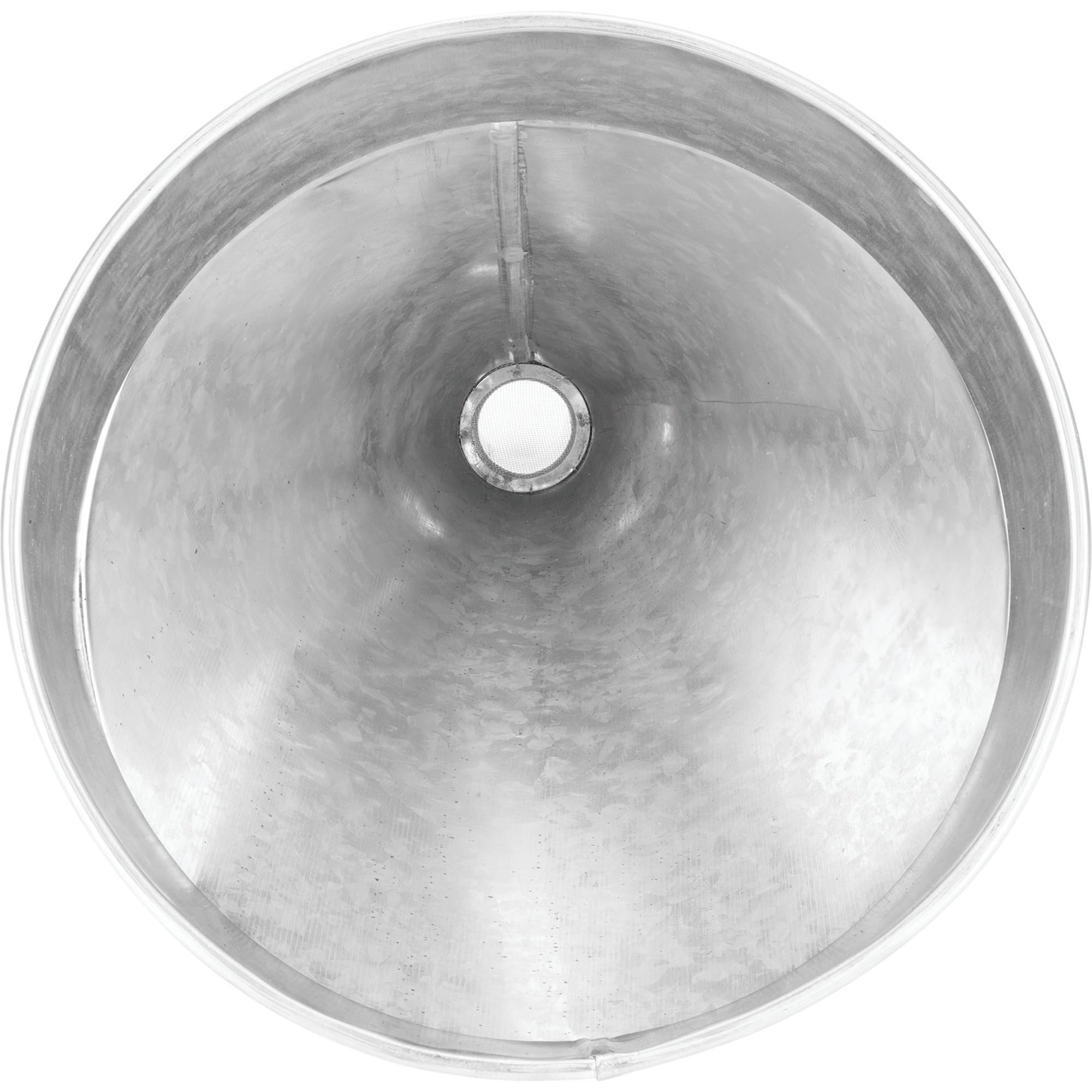 6 Quart Performance Tool W54299 Steel Galvanized Funnel, Features Offset Spout, Splash-Proof Rim, and Removable Strainer, Heavy Duty for Automotive and Shop Use, Weather-Resistant