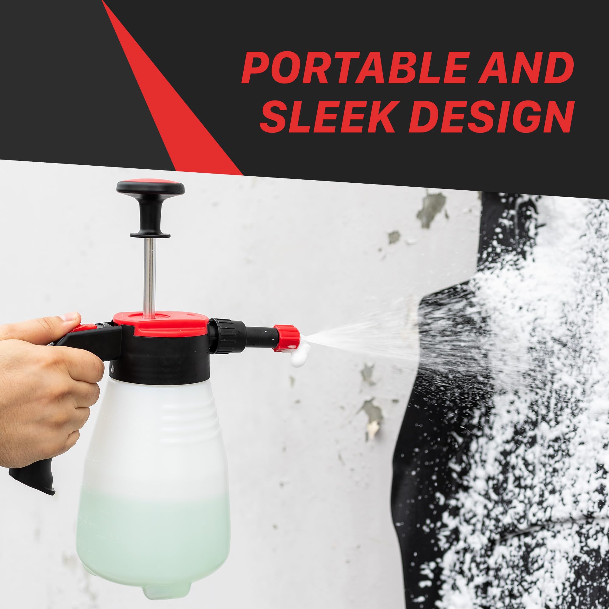 1.5L Maxshine Pump Foam Sprayer - Hand Pressure Foam Sprayer for Car Detailing, Home Cleaning, and Garden Use - Versatile, Easy-to-Use for Multiple Applications