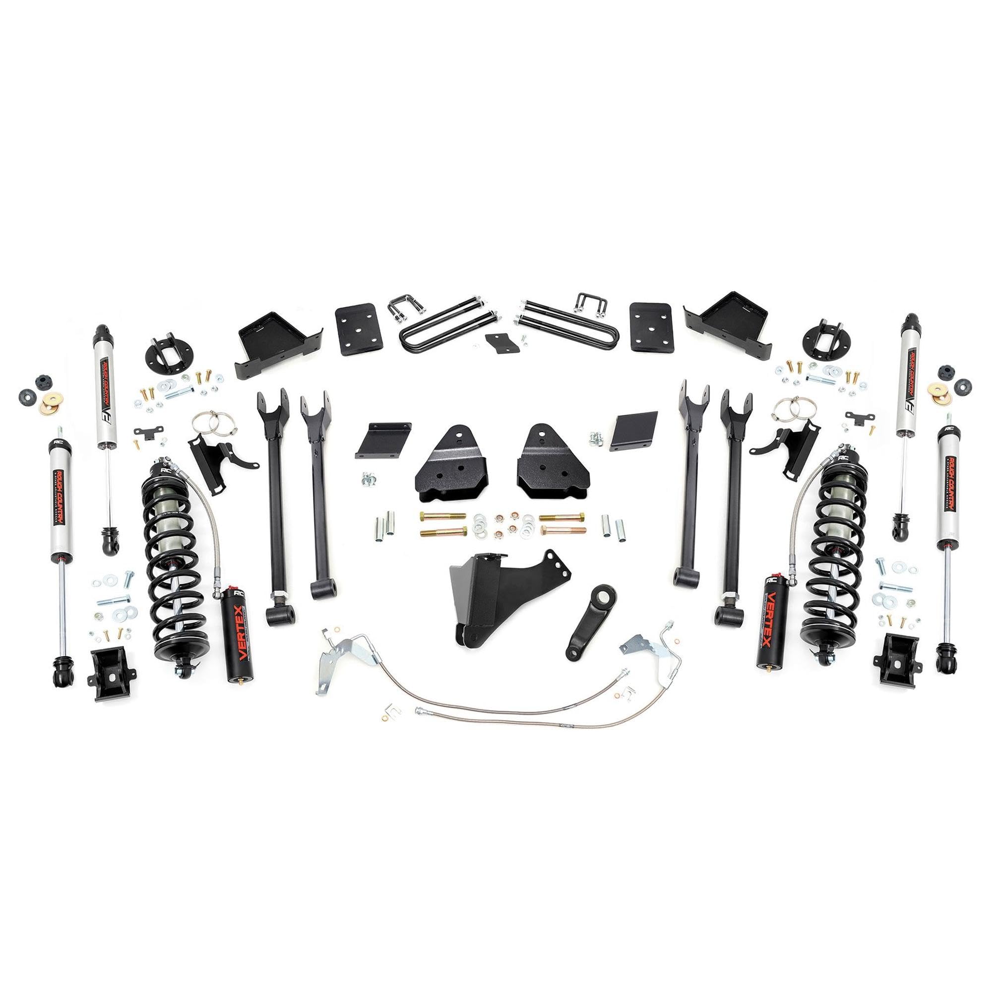 6" Rough Country Coilover Lift Kit for 11-14 Ford Super Duty | 4 Link - 53258