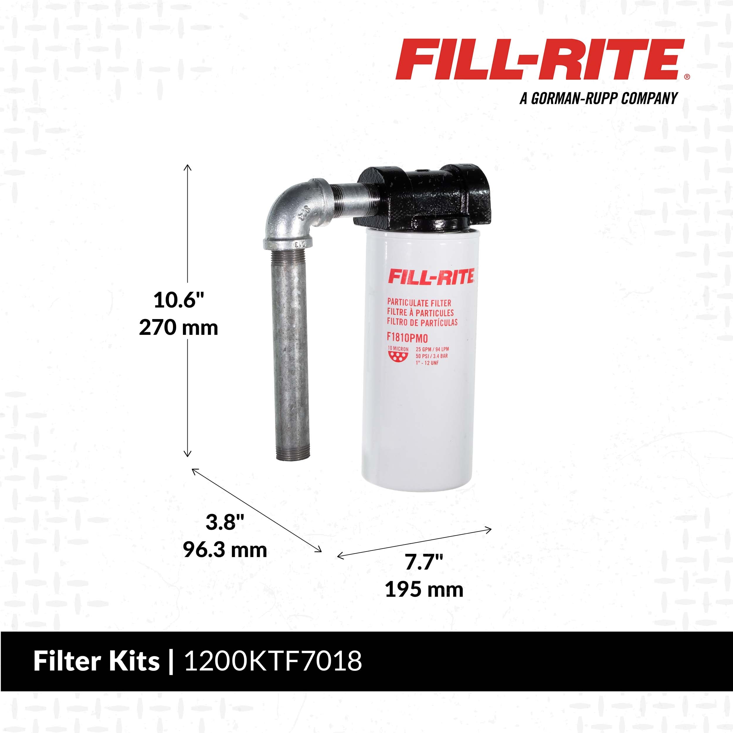 1200KTF7018 Fill-Rite 18 GPM 10 Micron Particulate Filter Kit