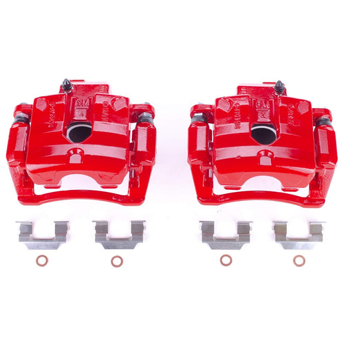 Power Stop Pair of High-Temp Red Powder Coated Rear Calipers For Cadillac CTS 2008, Cadillac CTS 2010-2014 [Model Specific]