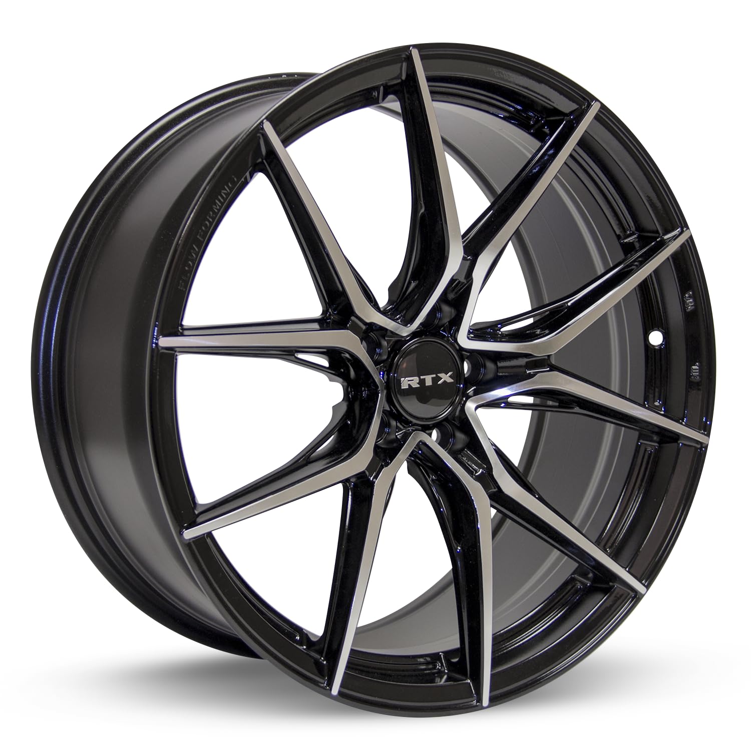 Custom RTX Wheel - 17x7.5, 42 Offset, 5x114.3 Bolt Pattern, 73.1mm Hub - Black Machined Rim