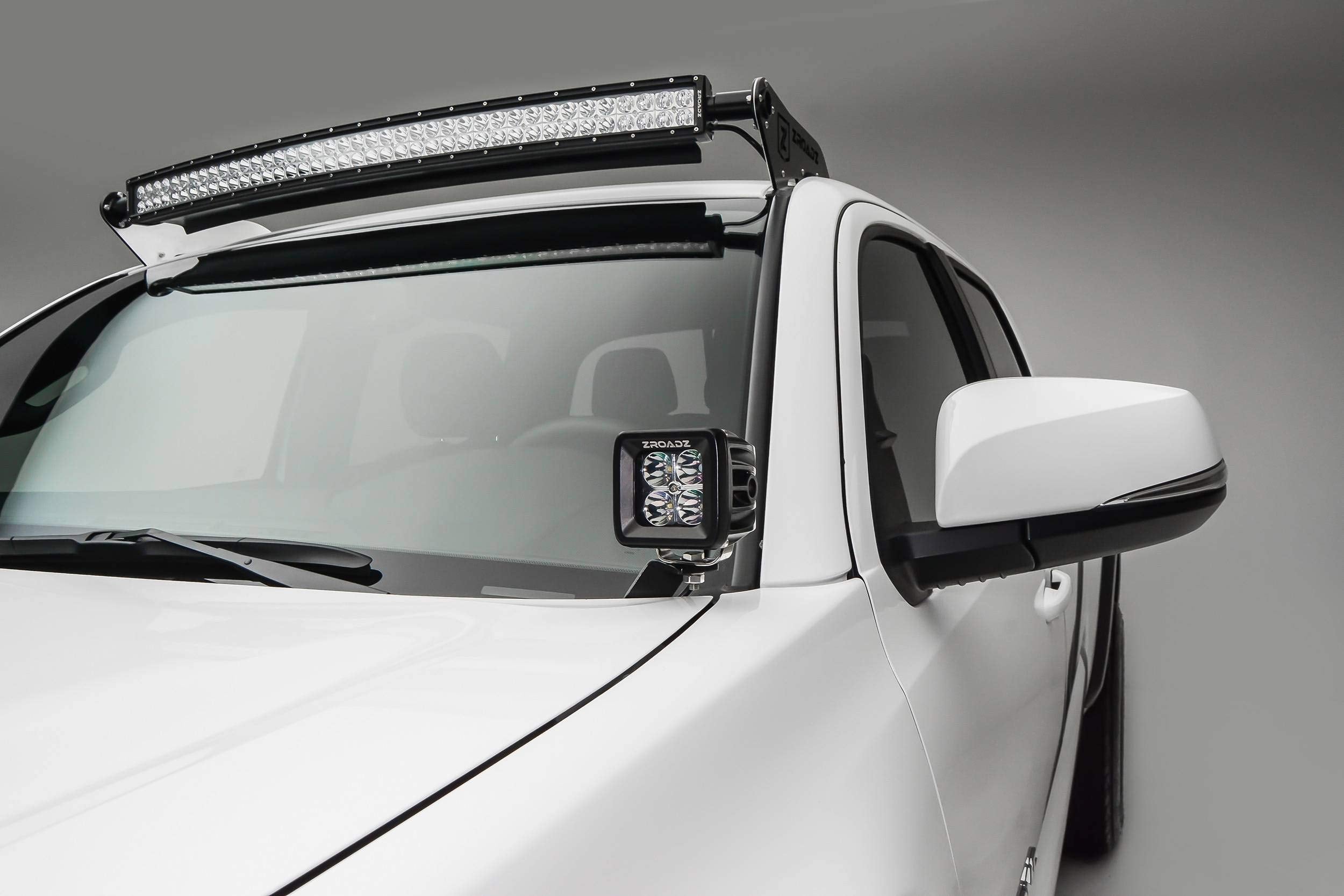 ZROADZ LED Front Roof Mounting Bracket - Compatible w/ 2005-2022 Toyota Tacoma - to Mount (1) 40 Inch ZROADZ or similar style Curved Light Bar (Not Included) - PN #Z339401